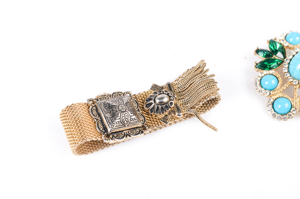 Vintage Gold Tone Costume Jewelry