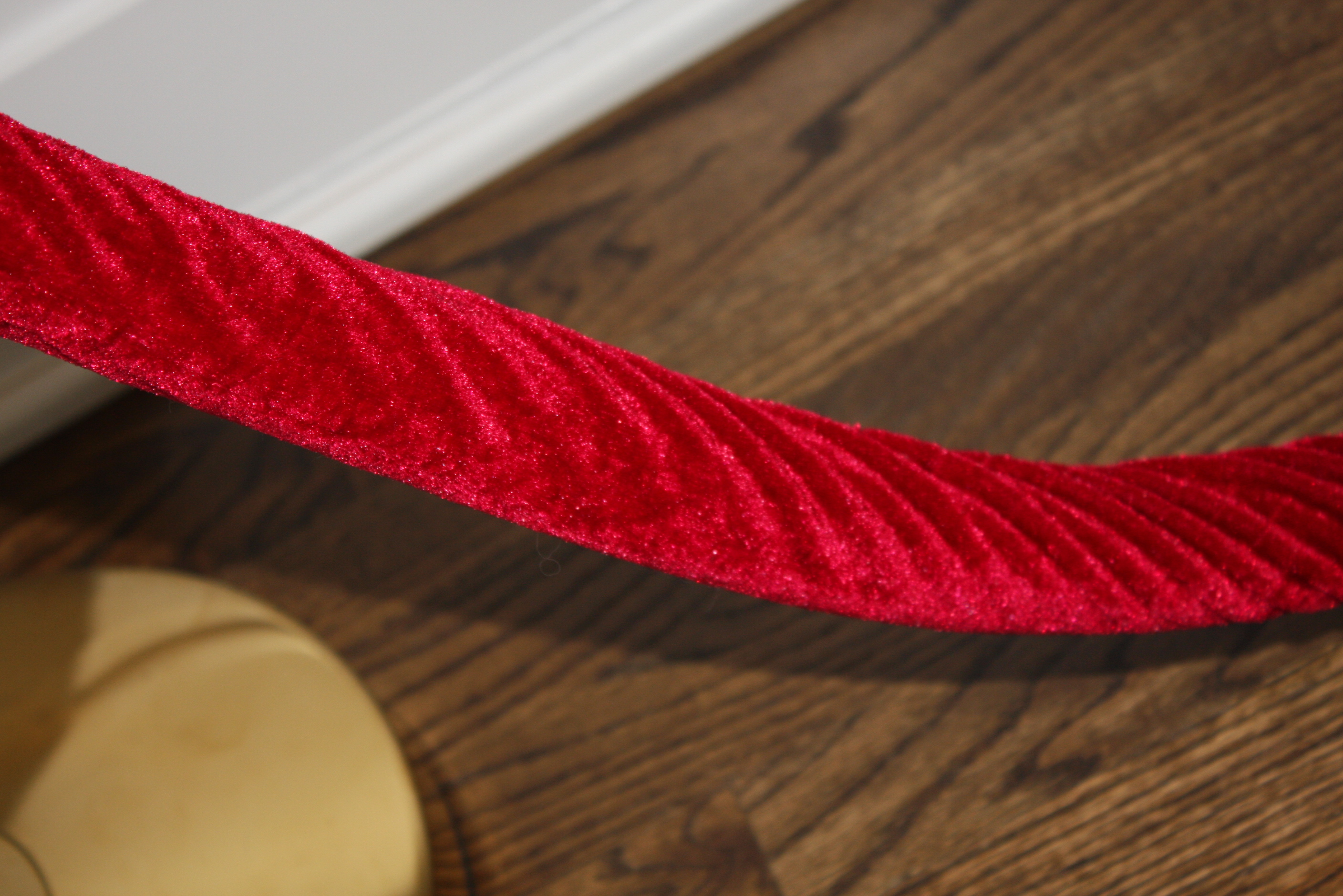 Pair of Brass Stanchions with a Red Velvet Rope