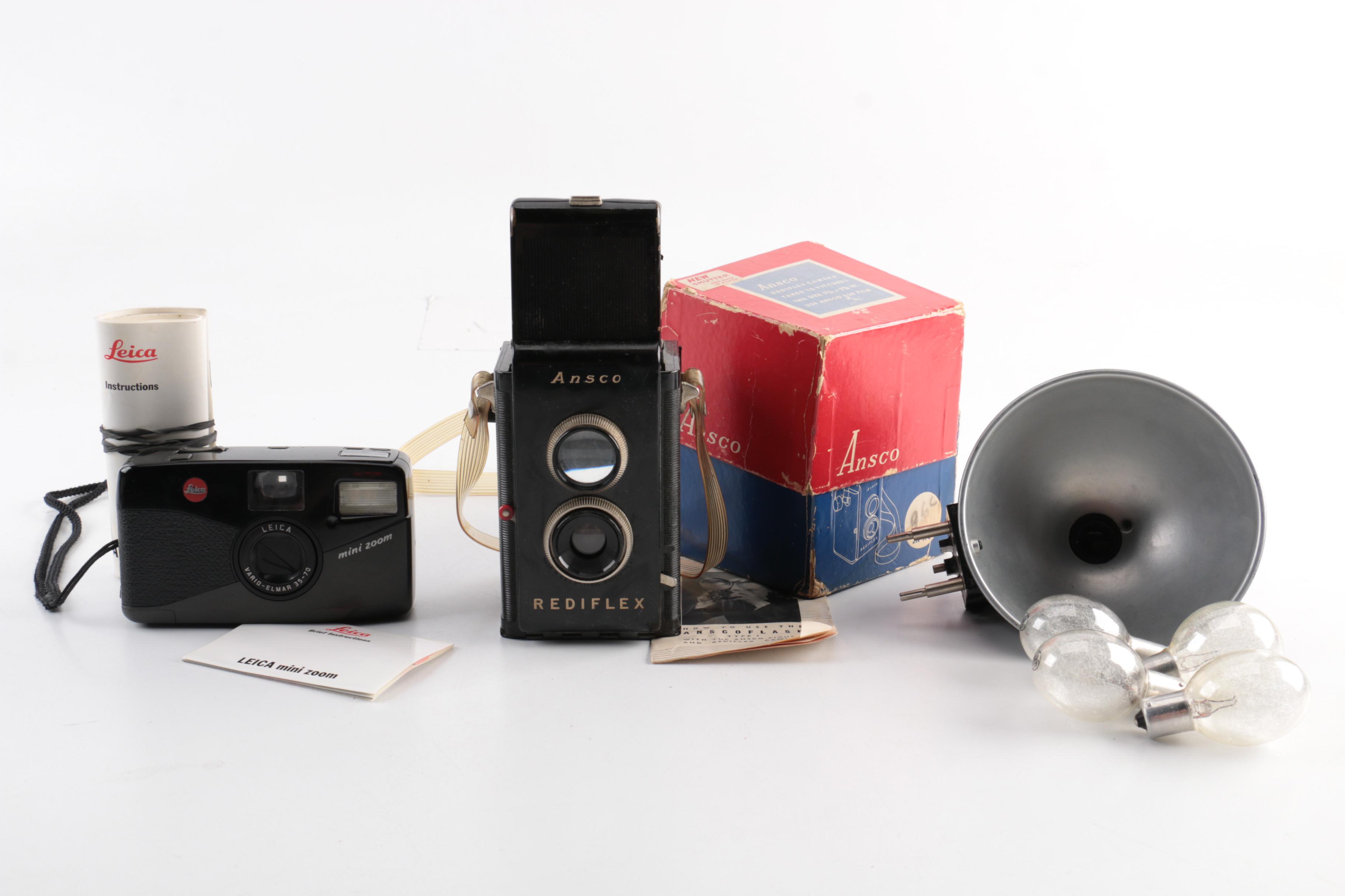 Vintage Ansco Rediflex Camera with Leica Mini Zoom