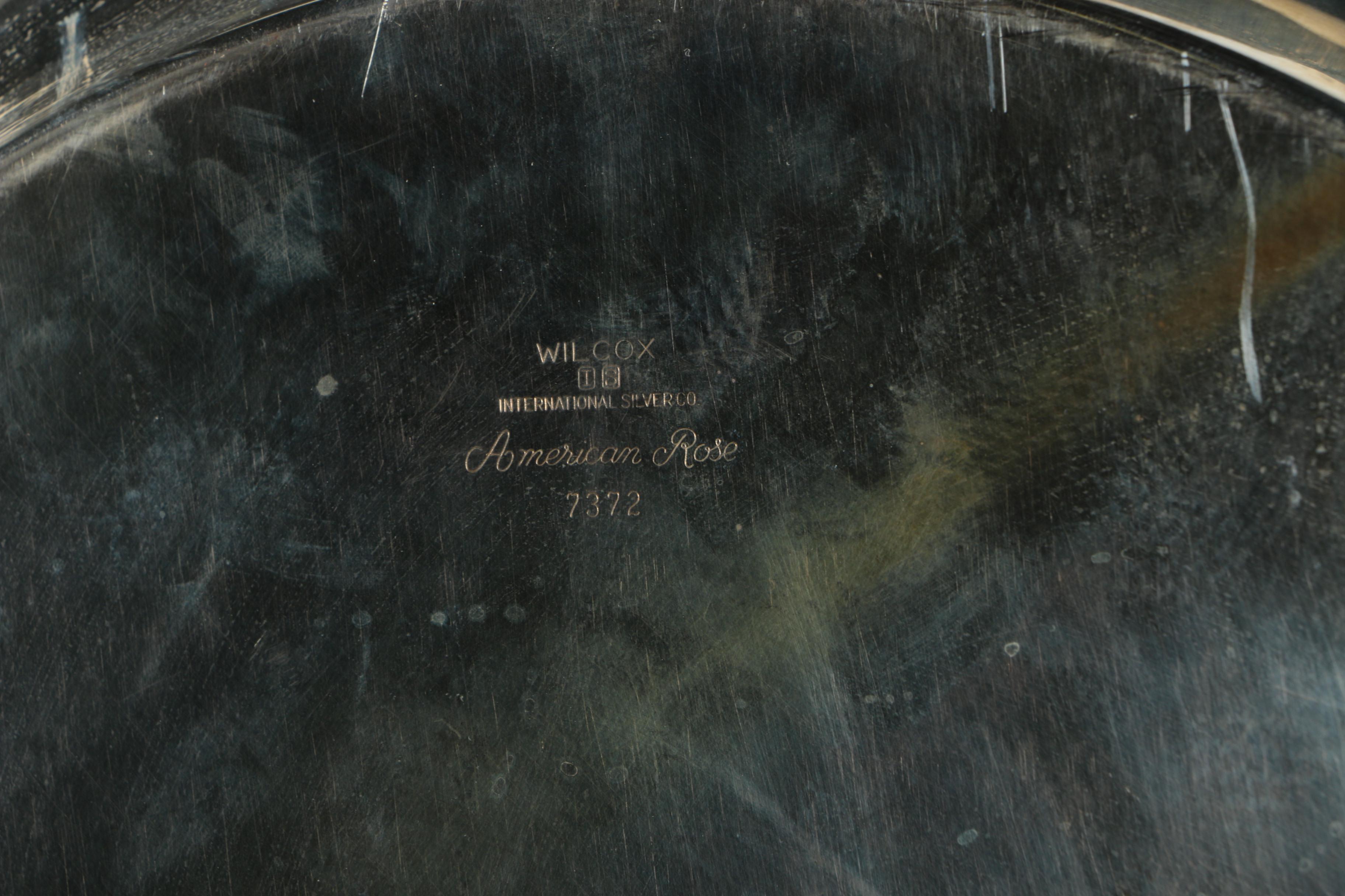 International Silver Co. "Chippendale" Tray with American Silver Plate Serveware