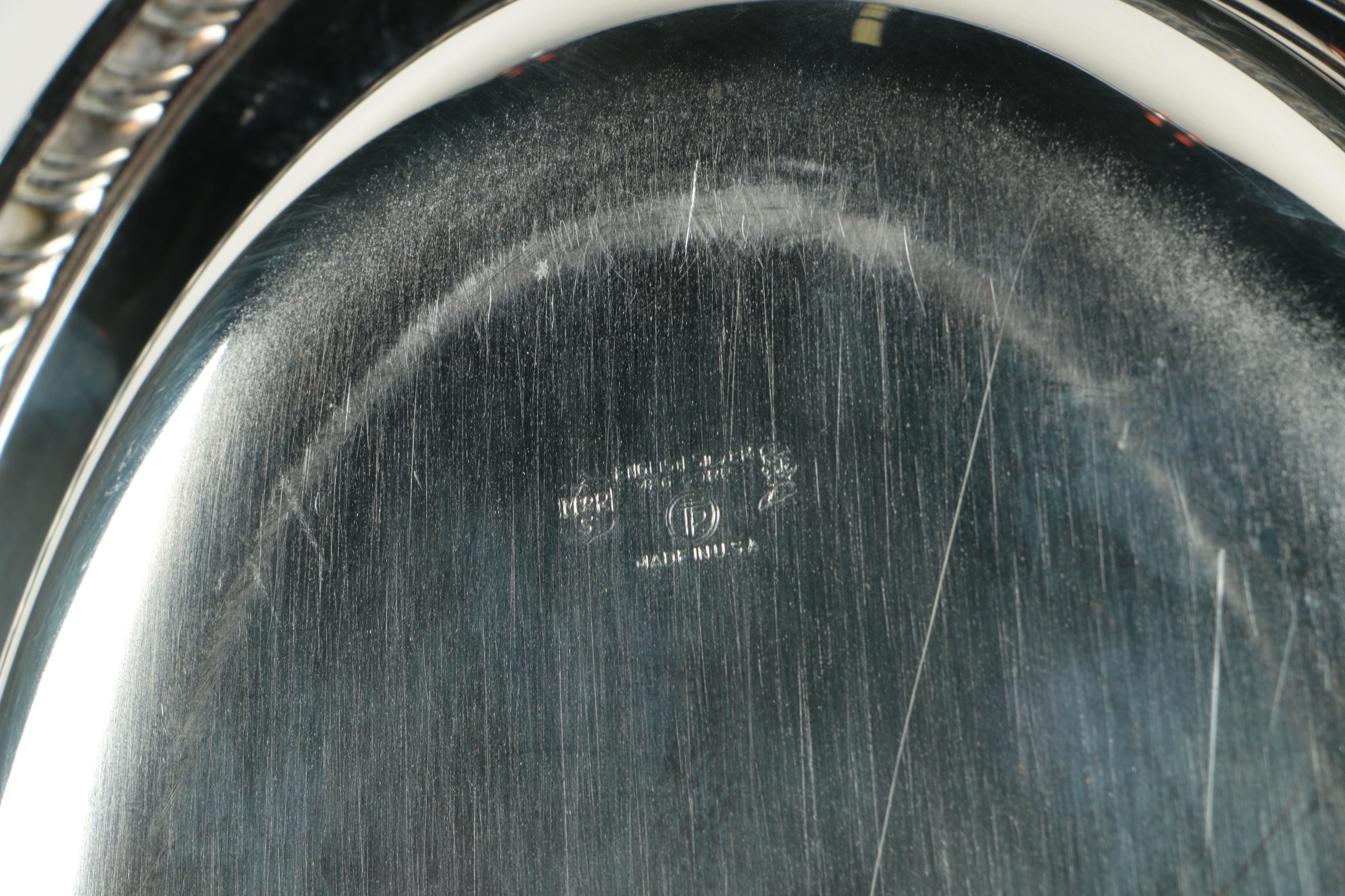 International Silver Co. "Chippendale" Tray with American Silver Plate Serveware