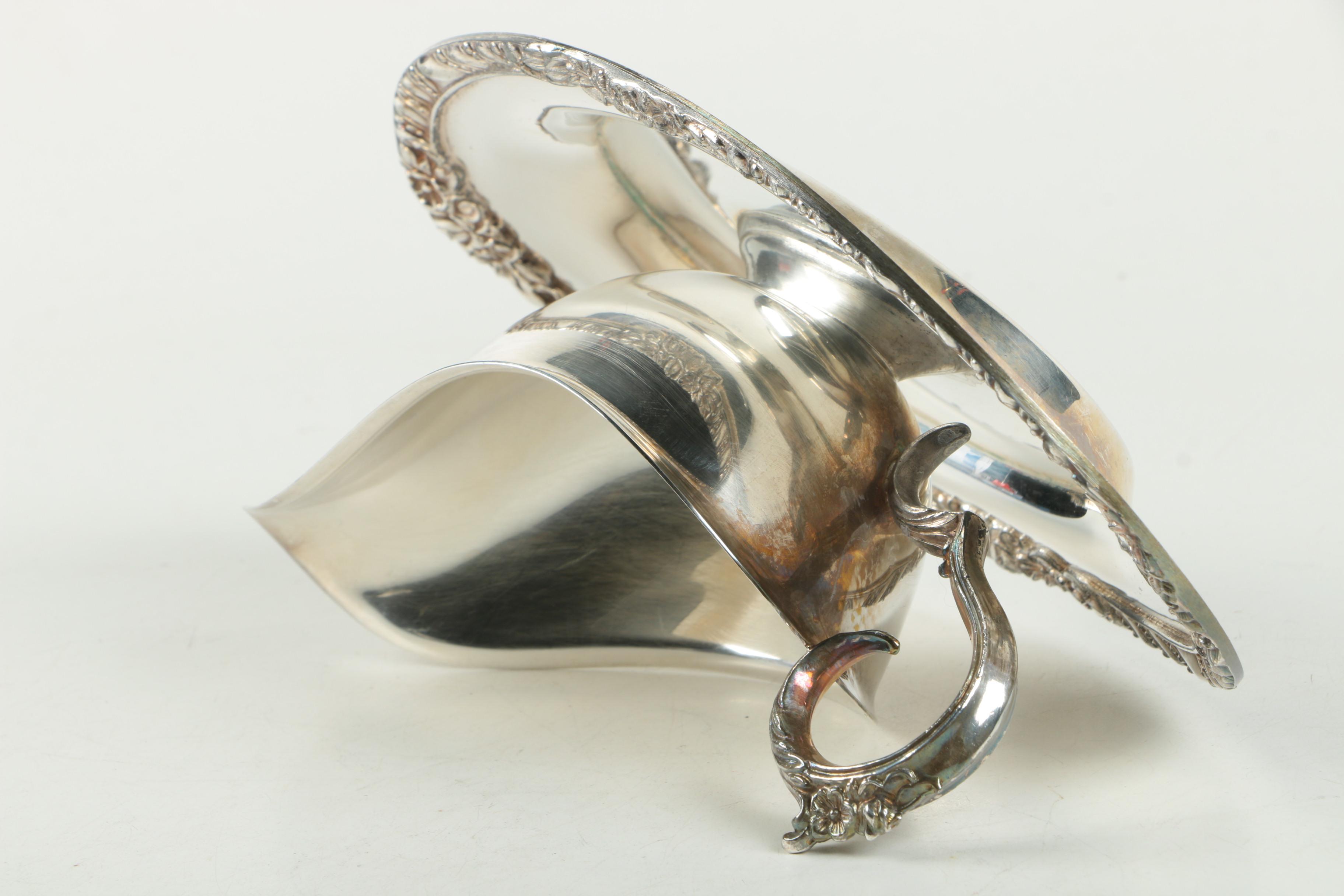 International Silver Co. "Chippendale" Tray with American Silver Plate Serveware