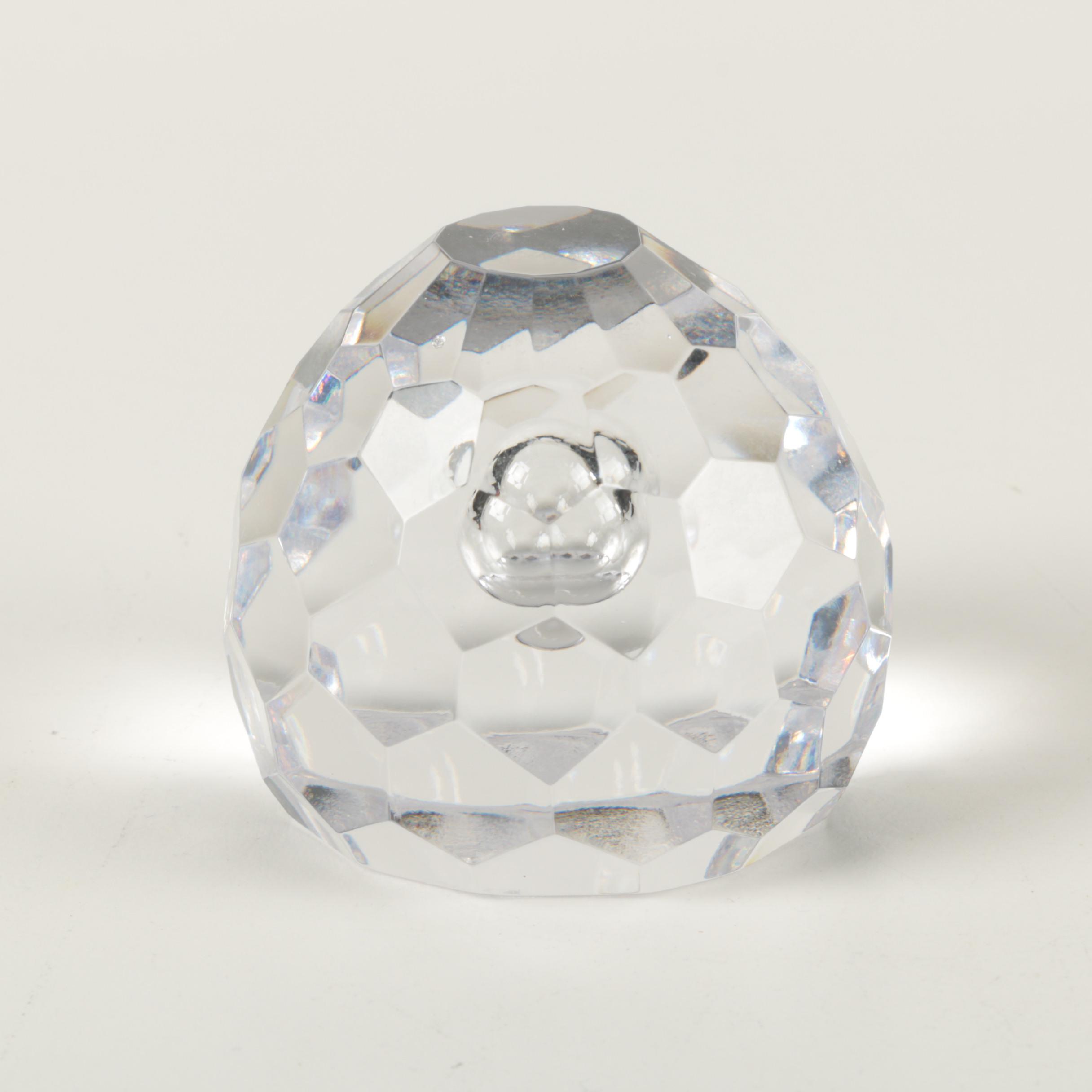 Art Glass, Painted Stone, and Faceted Crystal Paperweights