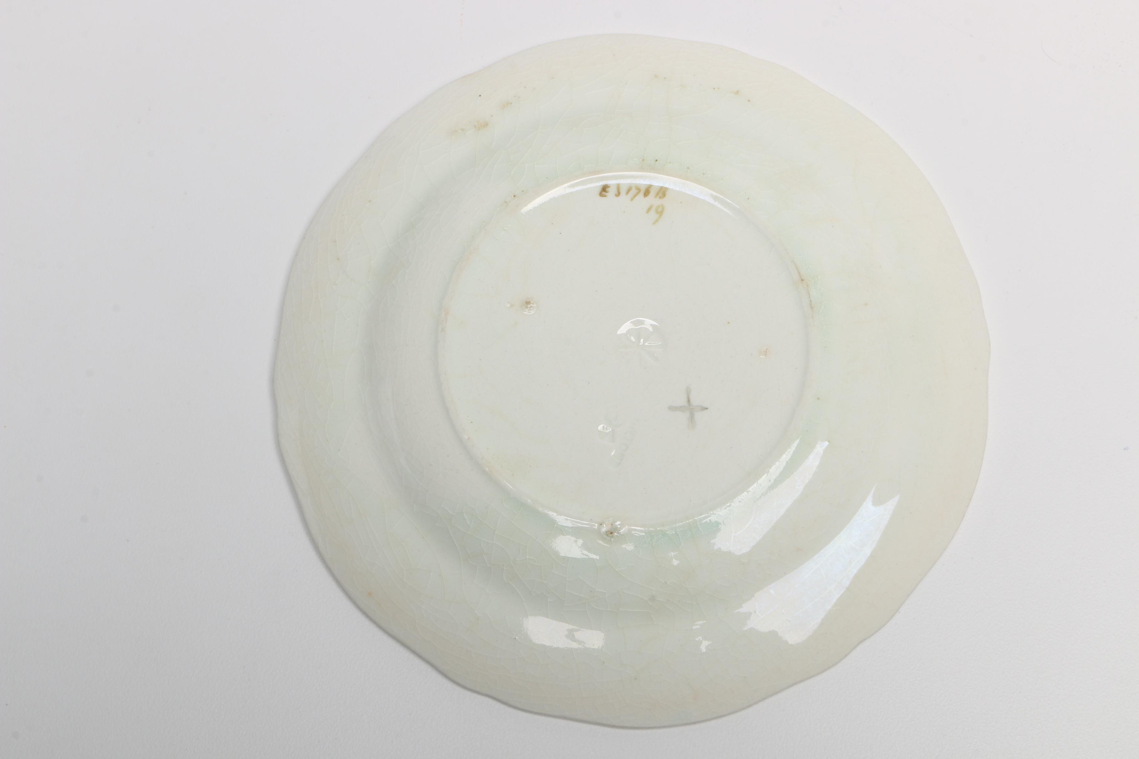 Antique Minton Aesthetic Movement Majolica Botanical Plates