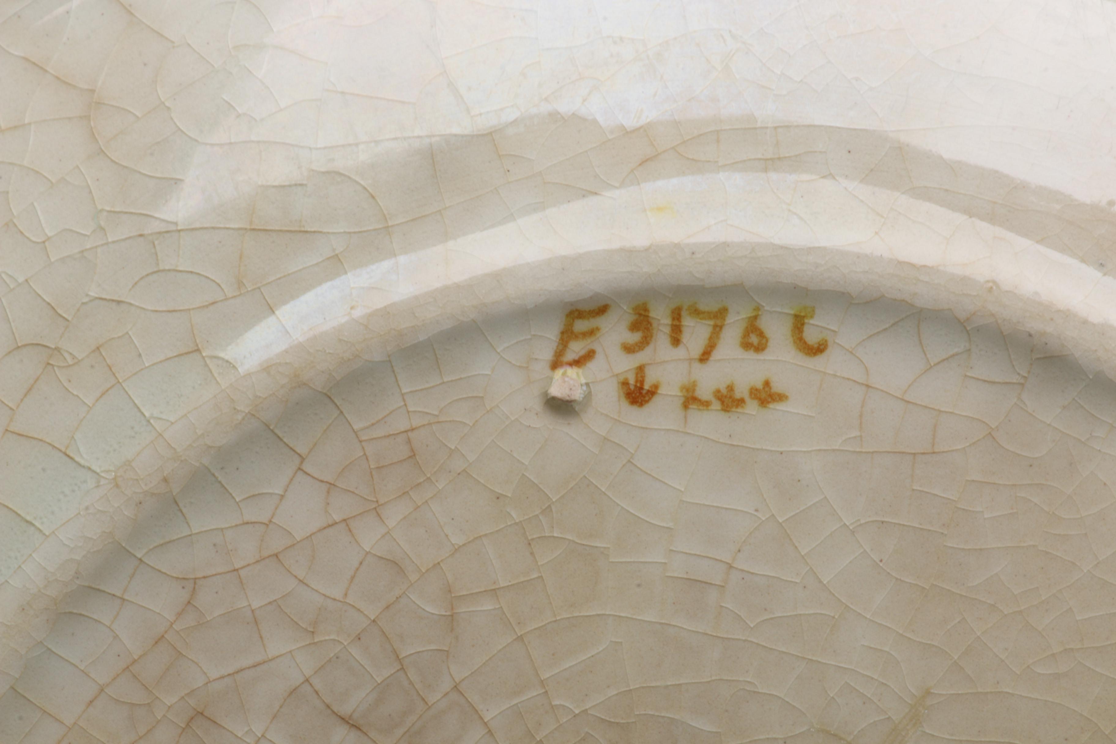 Antique Minton Aesthetic Movement Majolica Botanical Plates