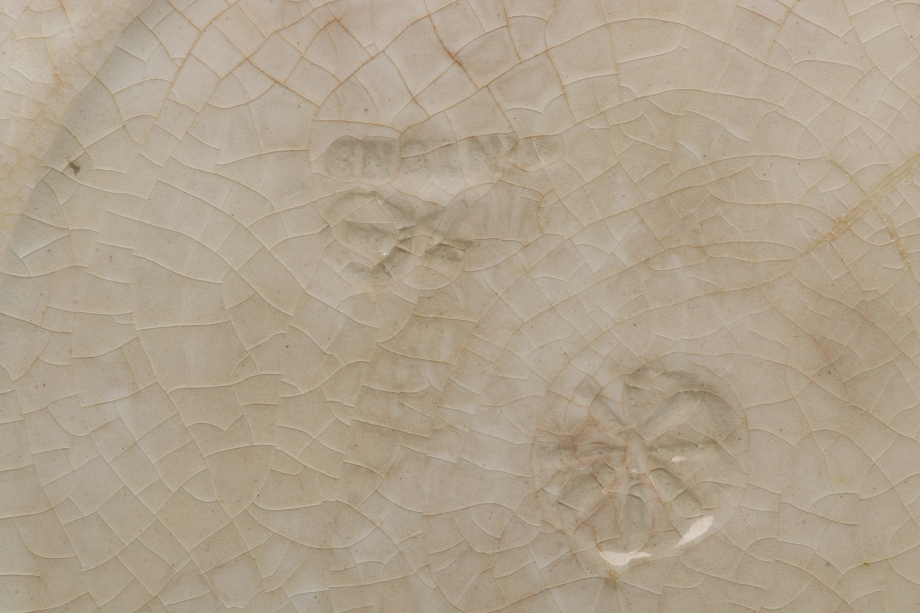 Antique Minton Aesthetic Movement Majolica Botanical Plates