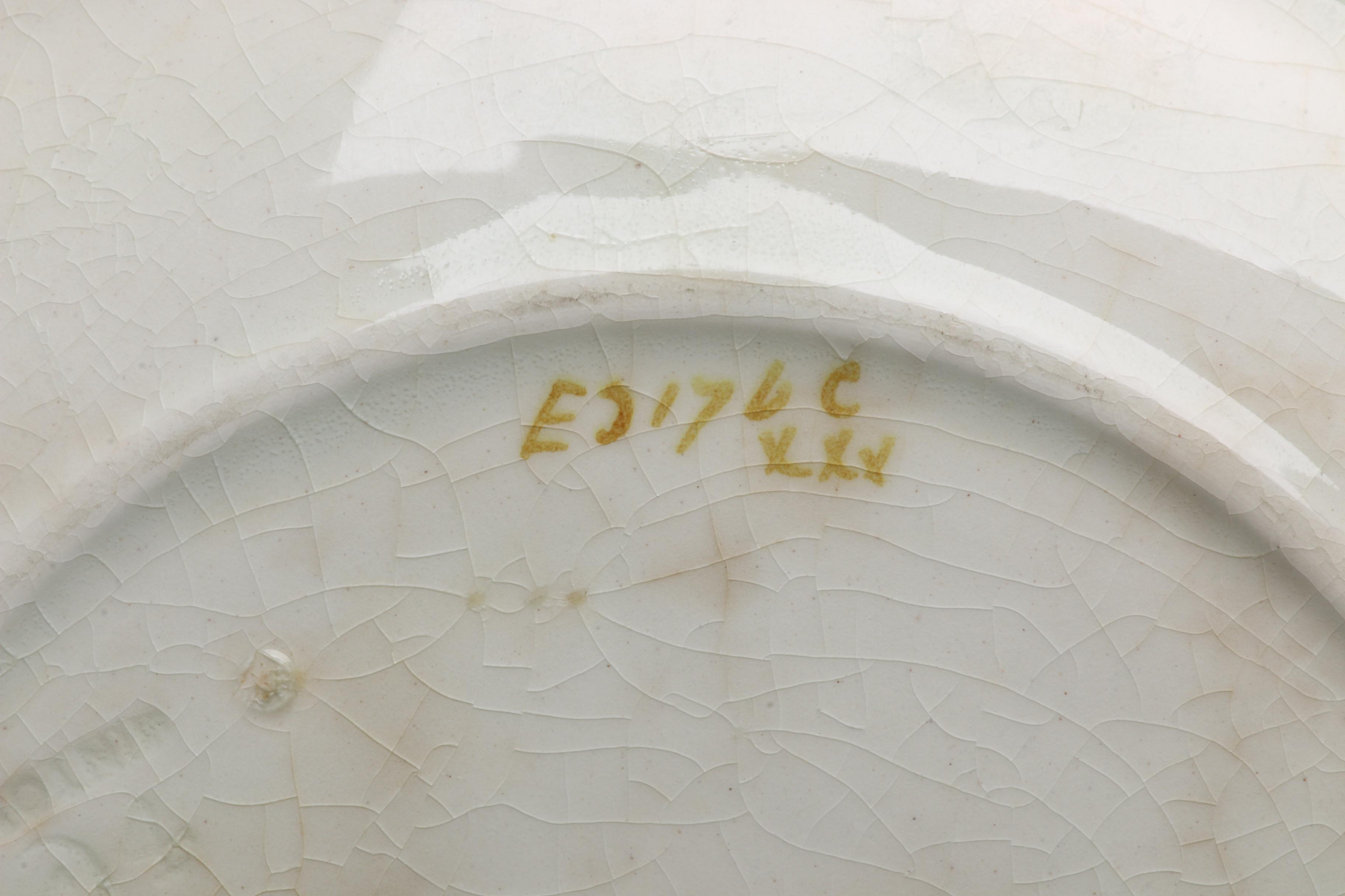 Antique Minton Aesthetic Movement Majolica Botanical Plates