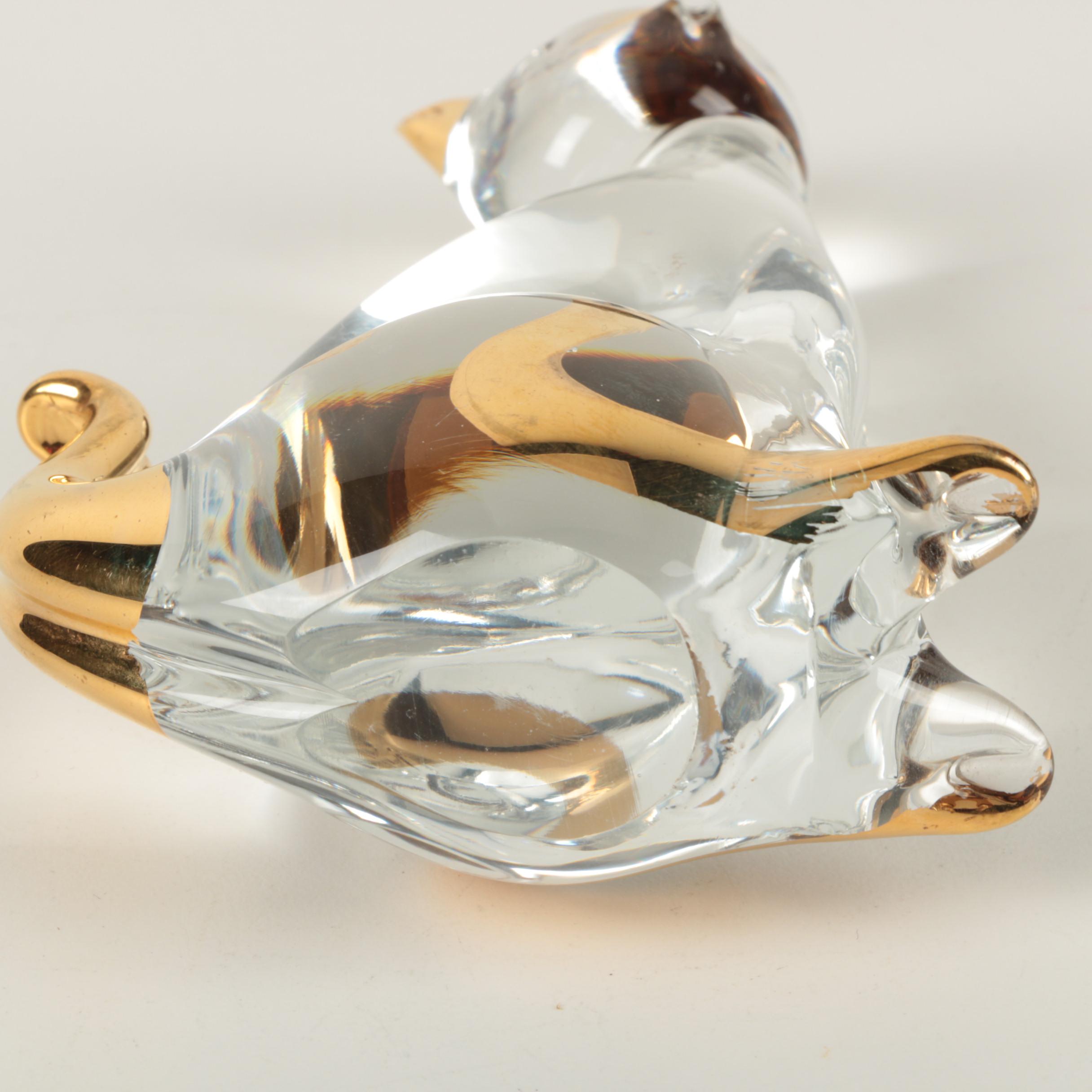 Art Glass Cat Figurine