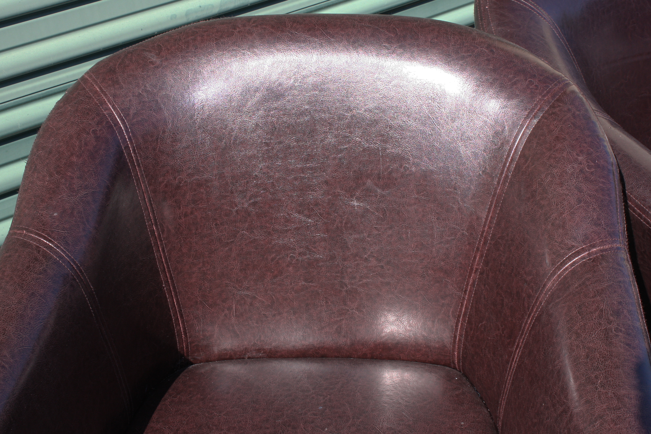 Pair Of Contemporary Brown Leather Armchairs