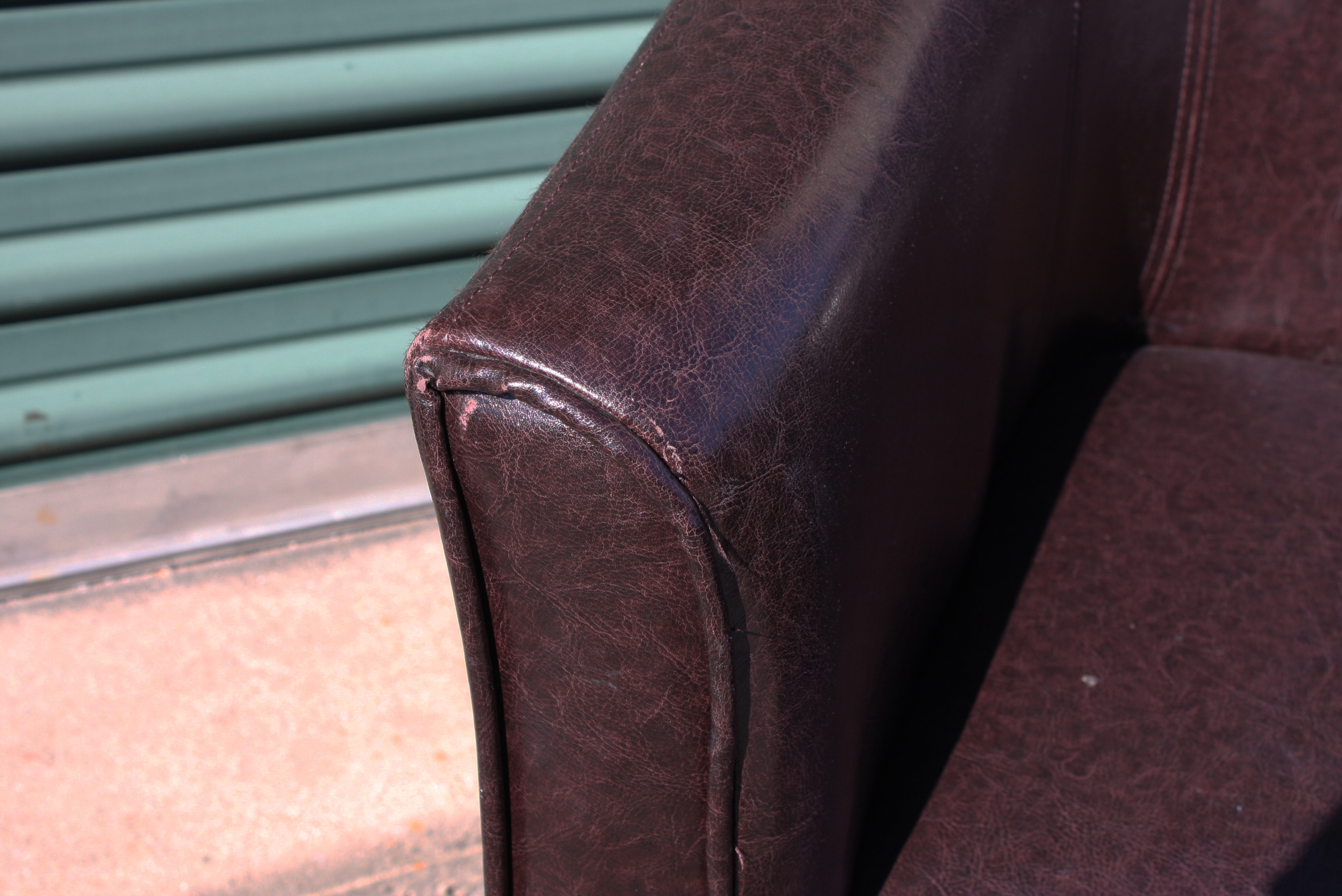 Pair Of Contemporary Brown Leather Armchairs