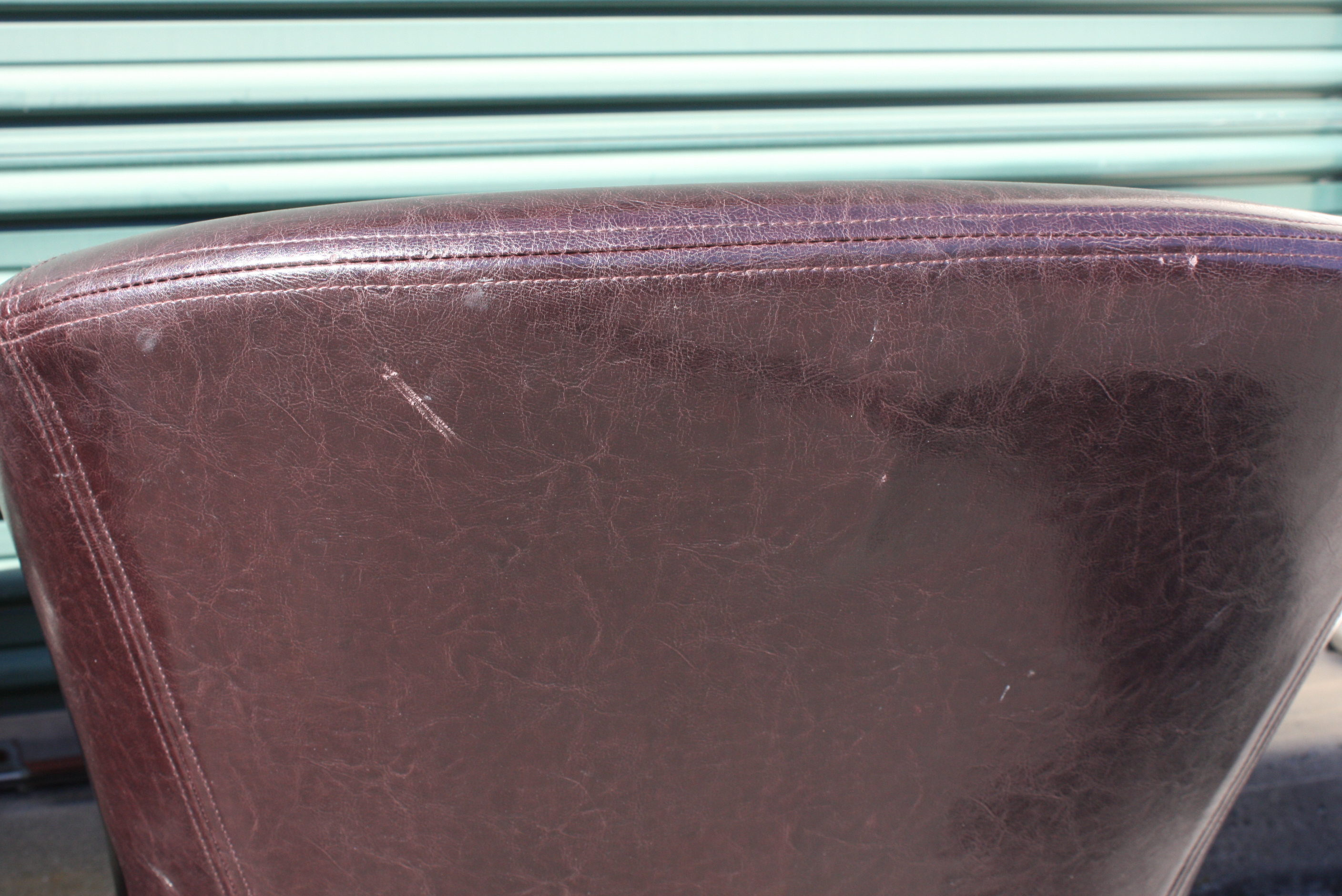 Pair Of Contemporary Brown Leather Armchairs