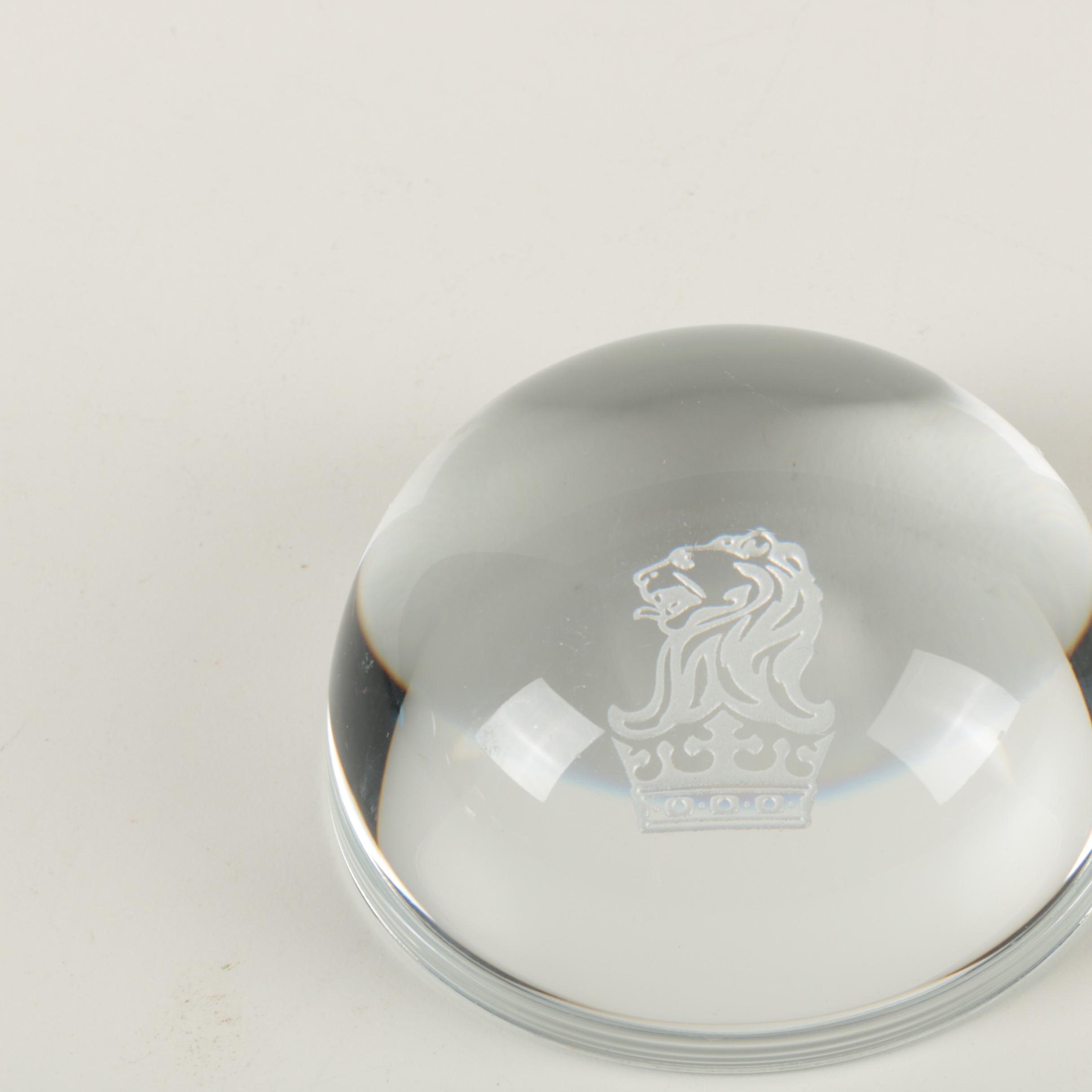 Assorted Pattern Glass Paperweights