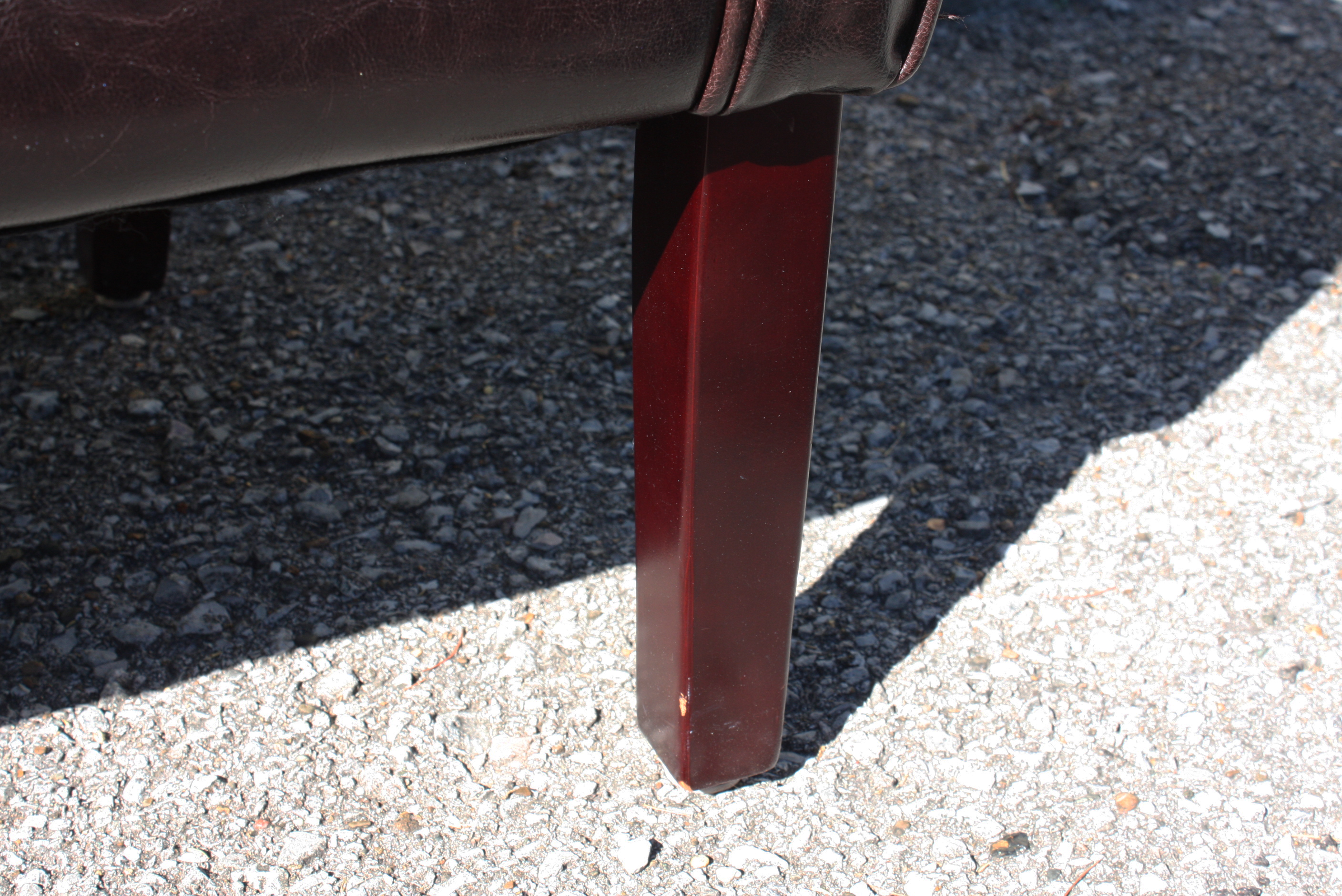 Pair Of Contemporary Brown Leather Armchairs