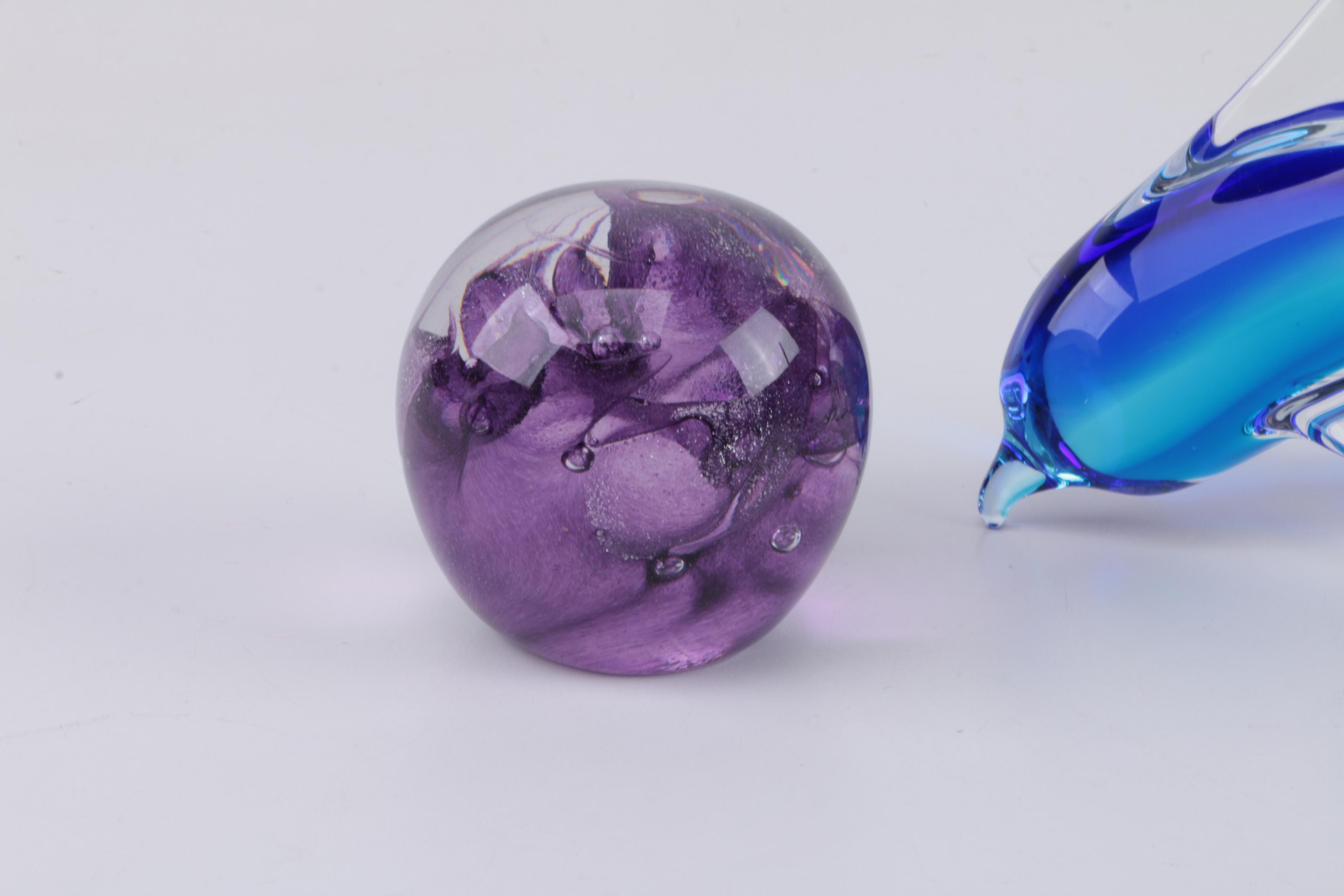 Kelvin Chen Enameled Teapot and Hand Blown Glass Decor