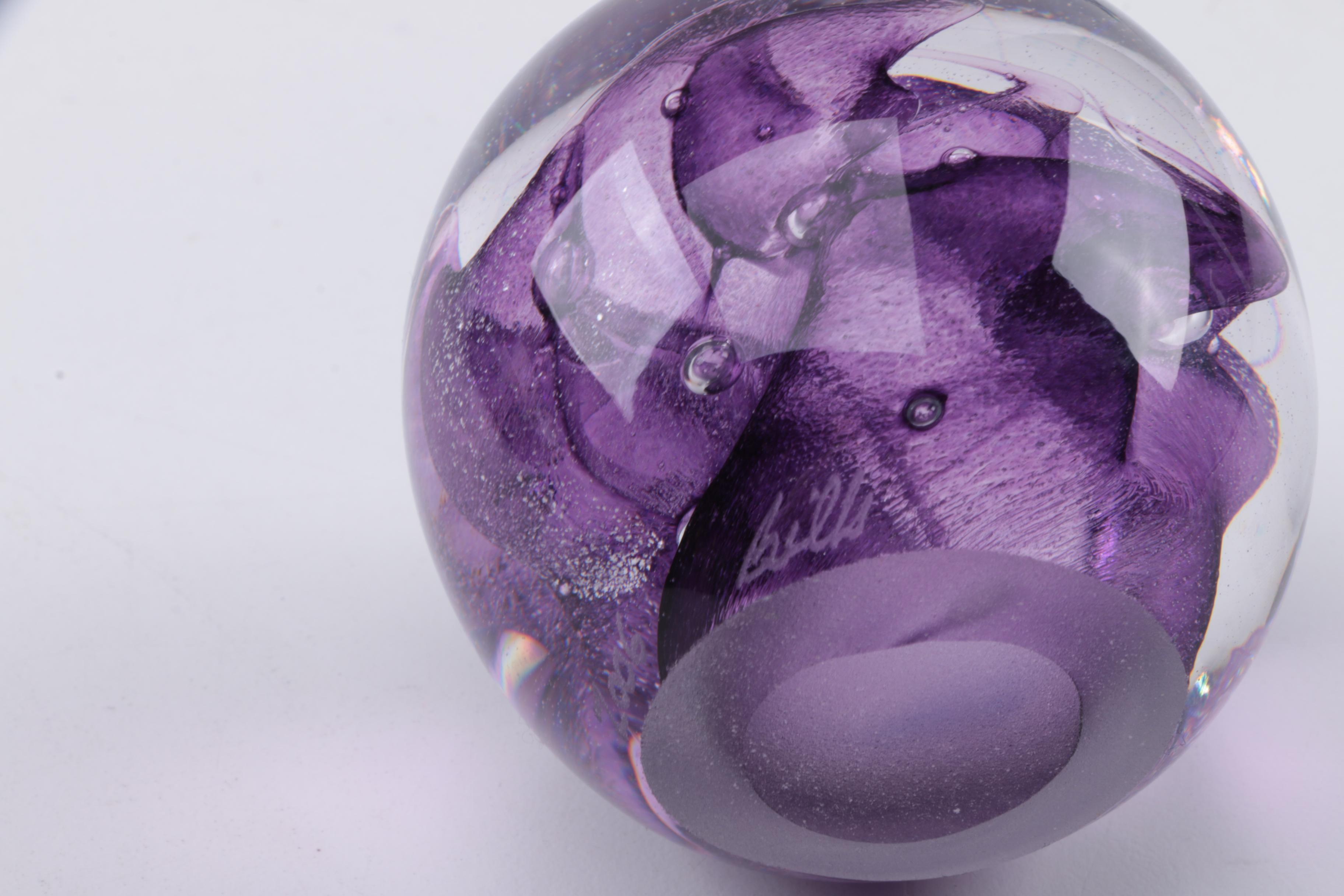 Kelvin Chen Enameled Teapot and Hand Blown Glass Decor