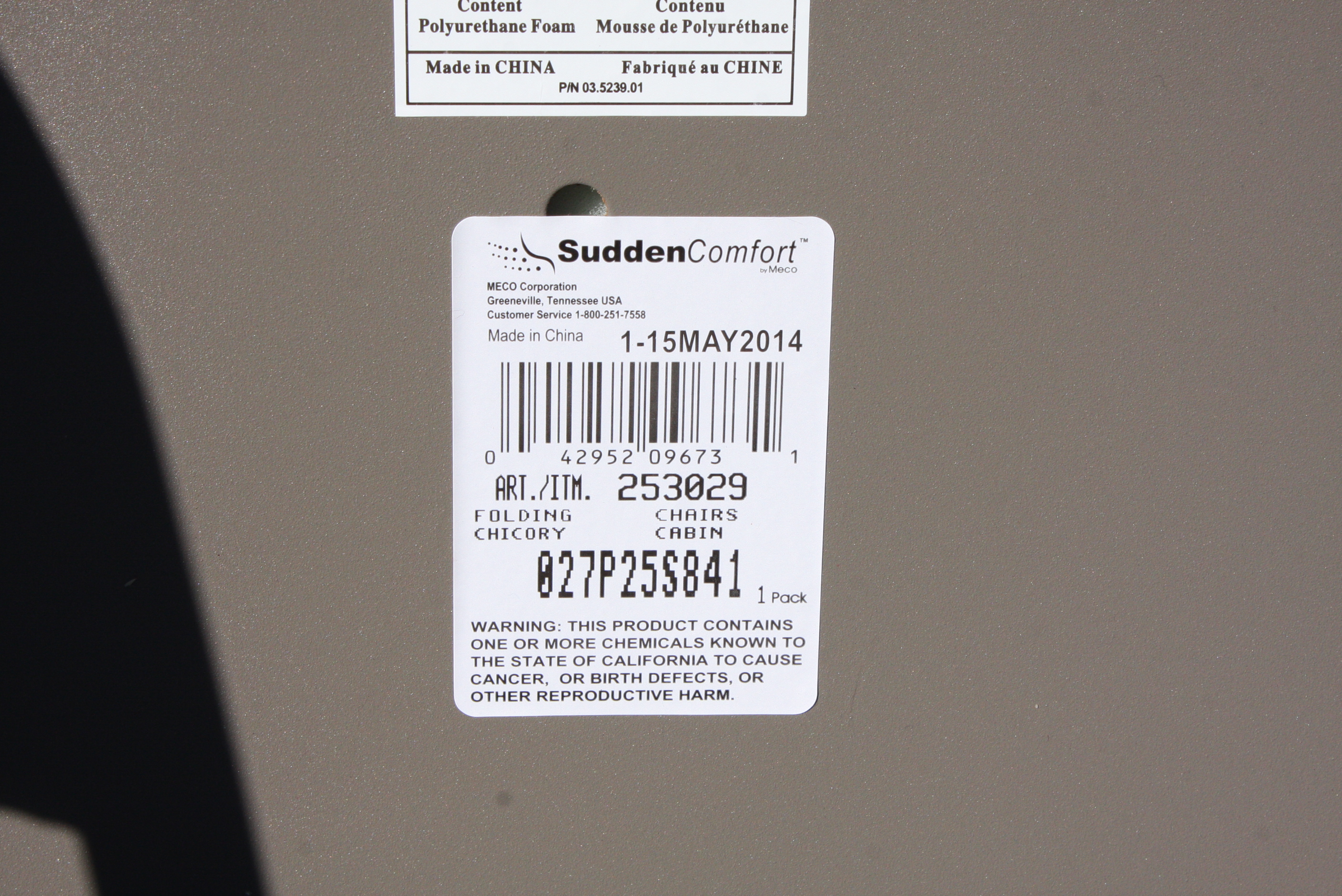 Grouping of "Sudden Comfort" Folding Chairs by Meco Corp.