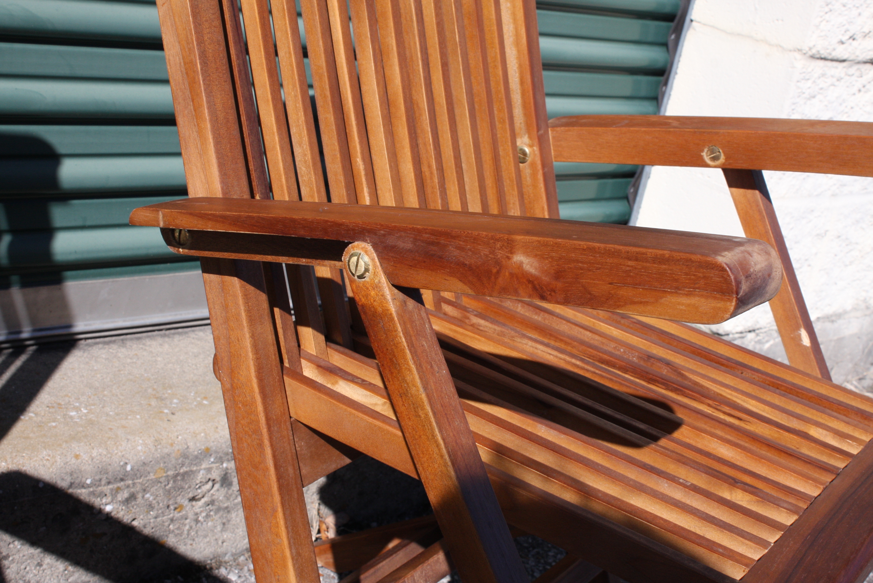 Set of Eleven Teak Folding Chairs