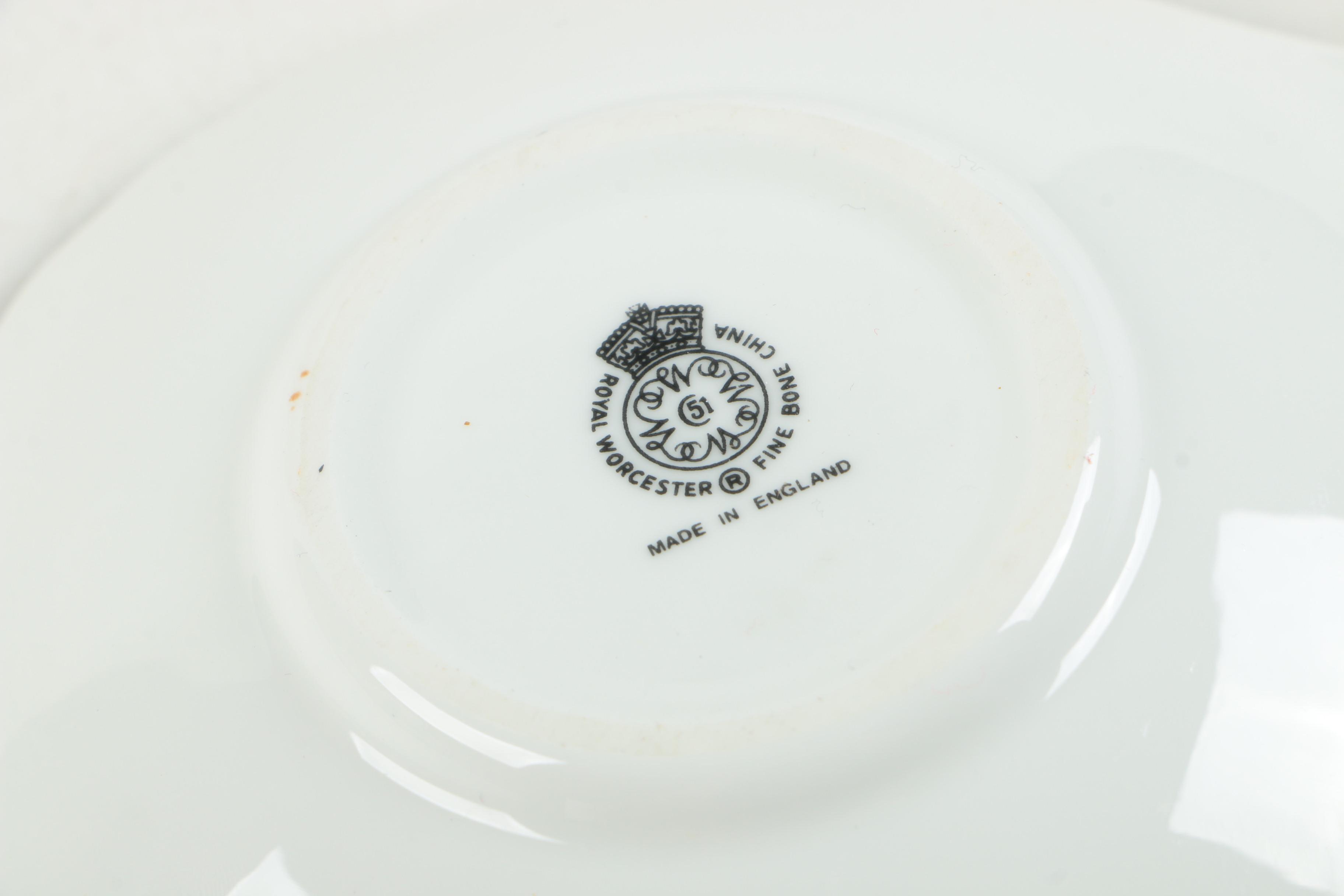 Royal Worcester Fine Bone China Soap Dish and Cup