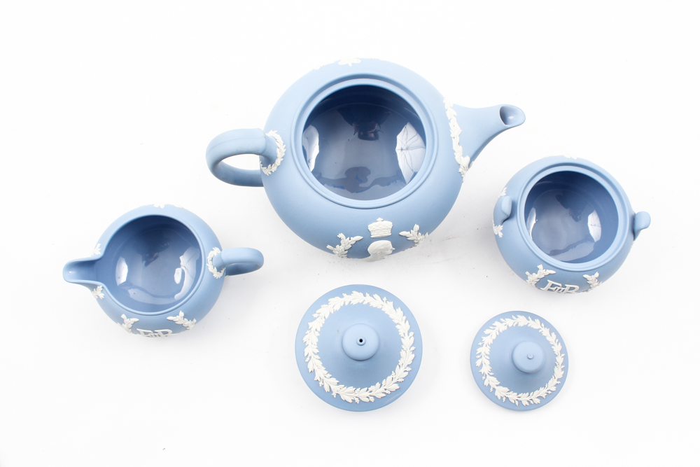 Coronation Wedgwood Jasperware Tea Set