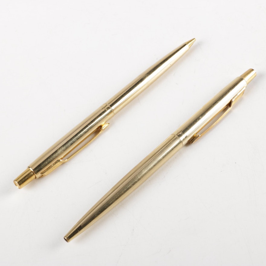Gold Plated Parker Pen and Pencil Pair