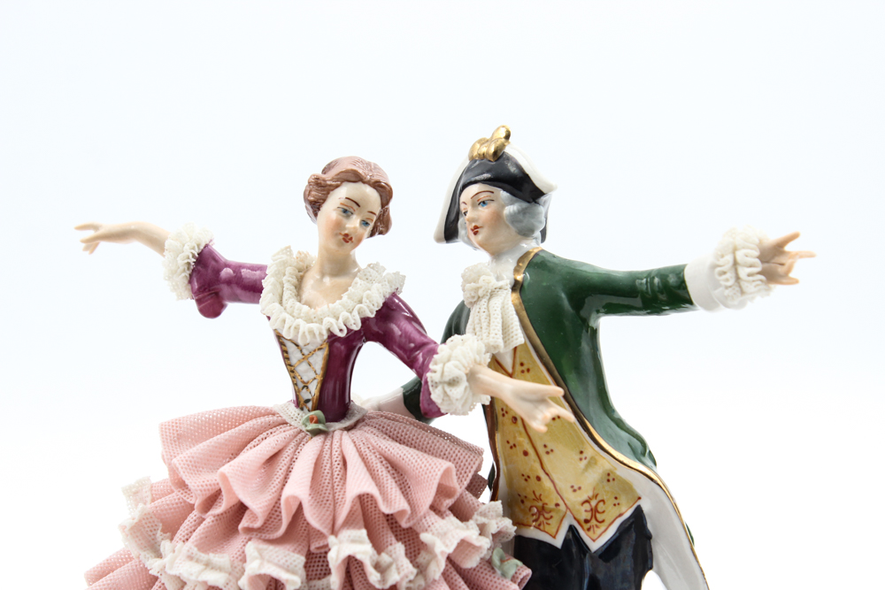 Wilhelm Rittirsch Dresden Lace Porcelain Figurine