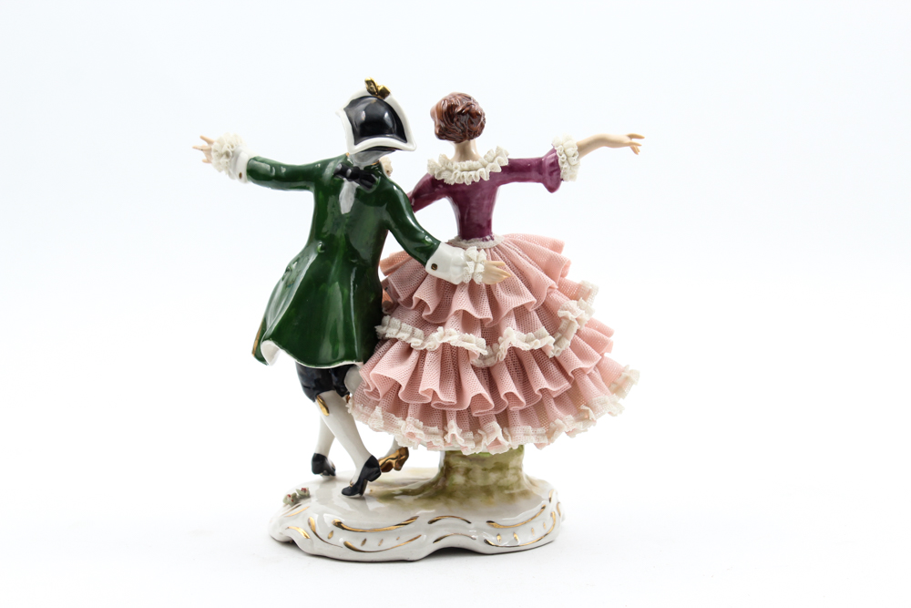 Wilhelm Rittirsch Dresden Lace Porcelain Figurine