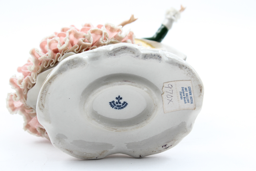 Wilhelm Rittirsch Dresden Lace Porcelain Figurine