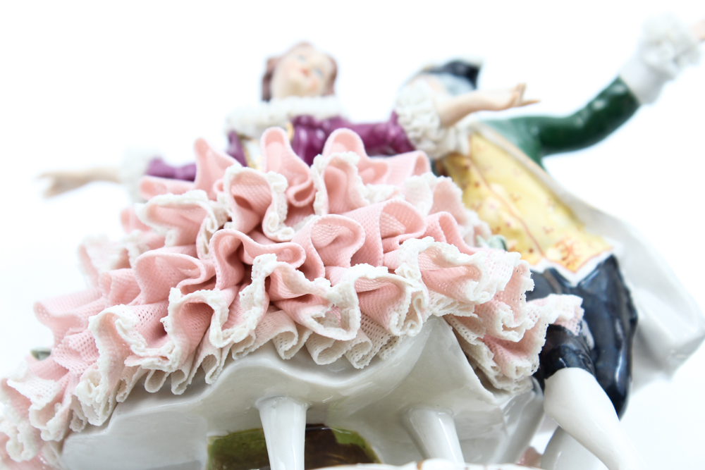 Wilhelm Rittirsch Dresden Lace Porcelain Figurine