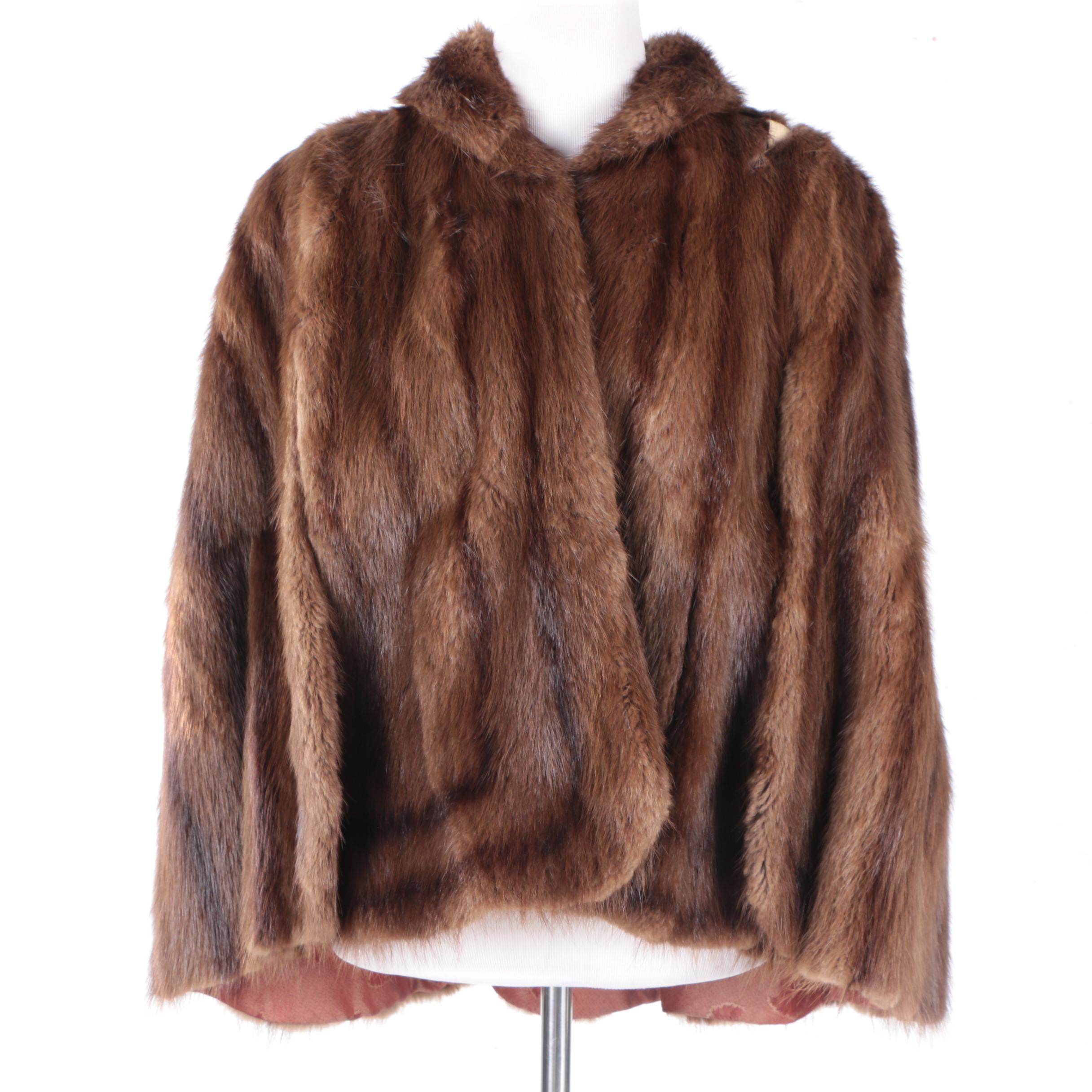 Vintage H.P. Wasson & Co. Dyed Squirrel Fur Capelet