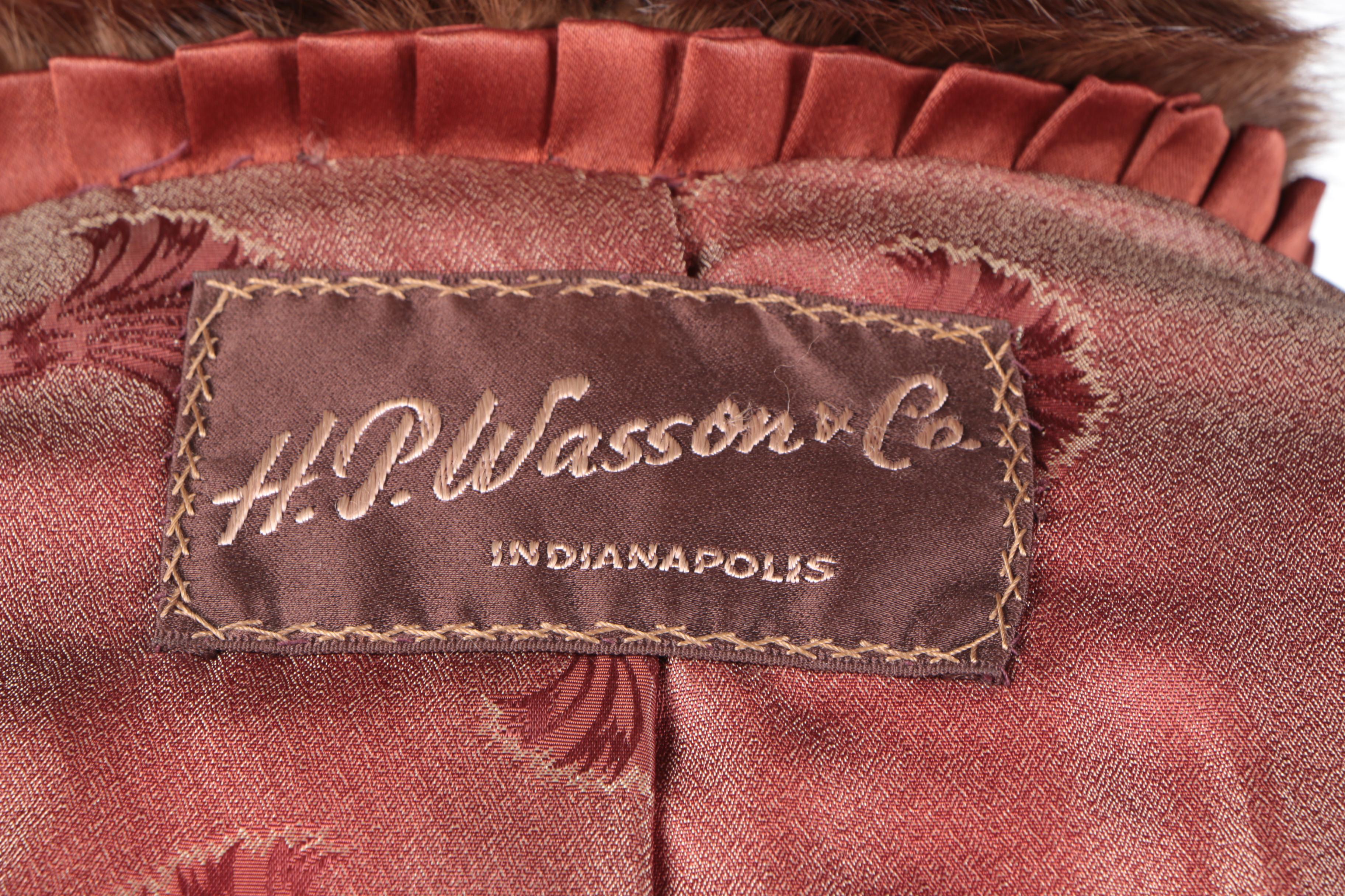 Vintage H.P. Wasson & Co. Dyed Squirrel Fur Capelet