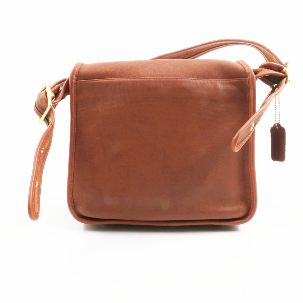 Vintage Coach Messenger Bag Hand Crafted in Chestnut Brown Glove Tanned Leather