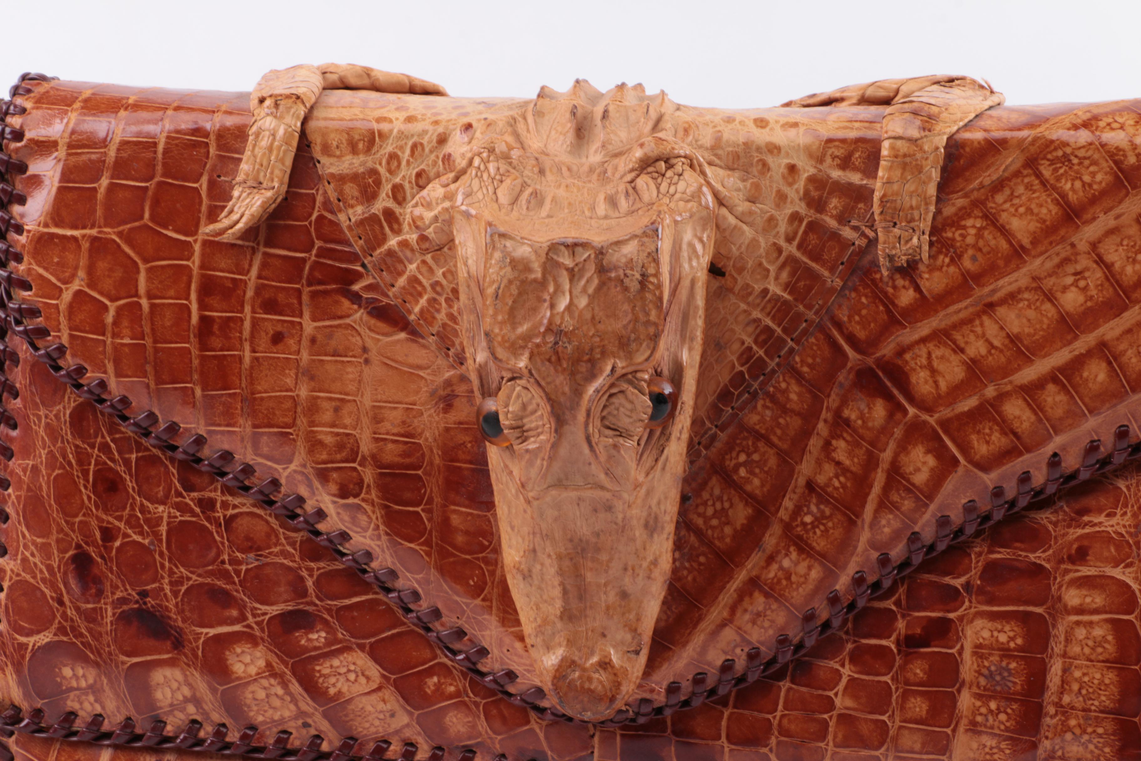 Vintage Cuban Alligator Leather Purse