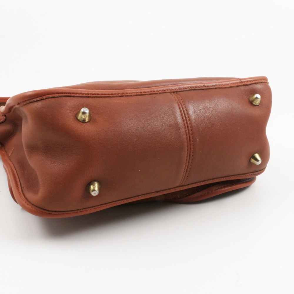 Vintage Coach Messenger Bag Hand Crafted in Chestnut Brown Glove Tanned Leather