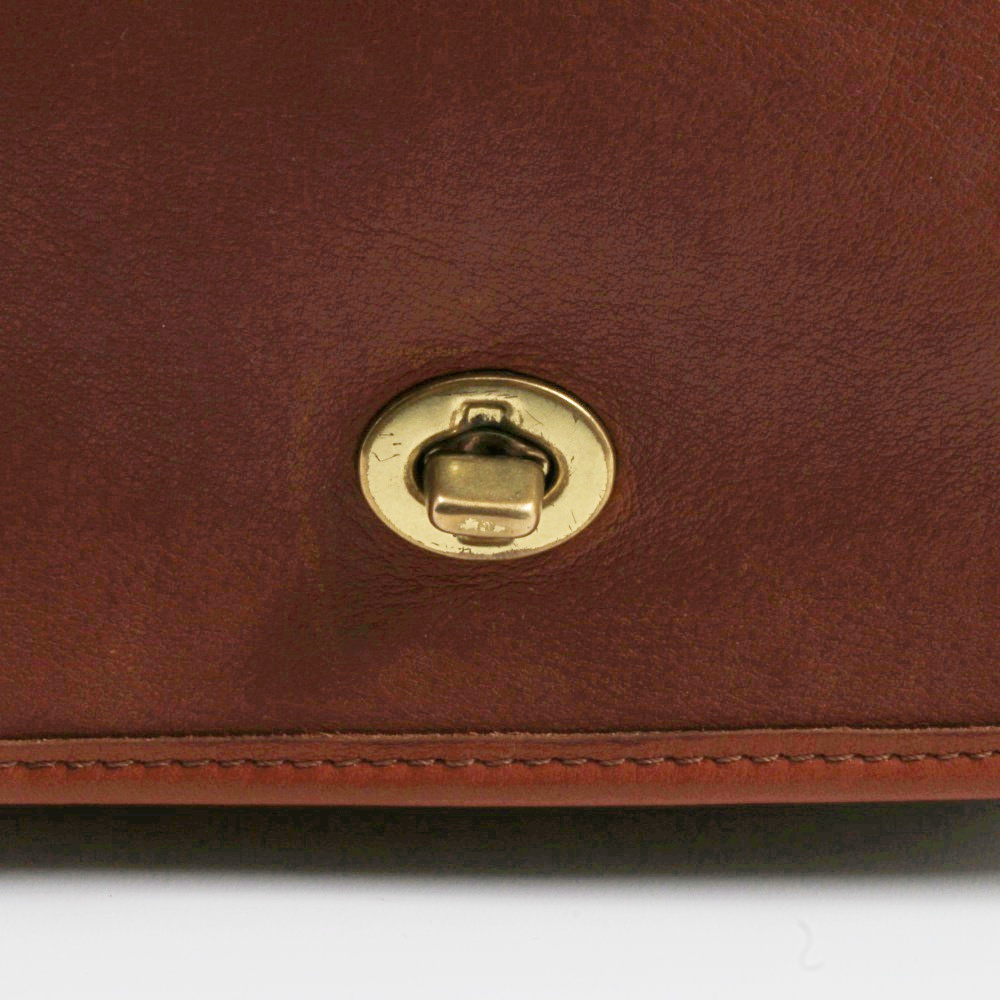 Vintage Coach Messenger Bag Hand Crafted in Chestnut Brown Glove Tanned Leather