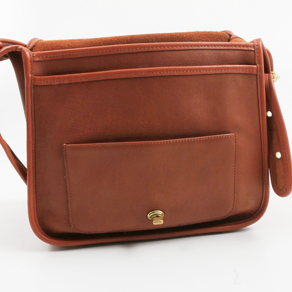 Vintage Coach Messenger Bag Hand Crafted in Chestnut Brown Glove Tanned Leather