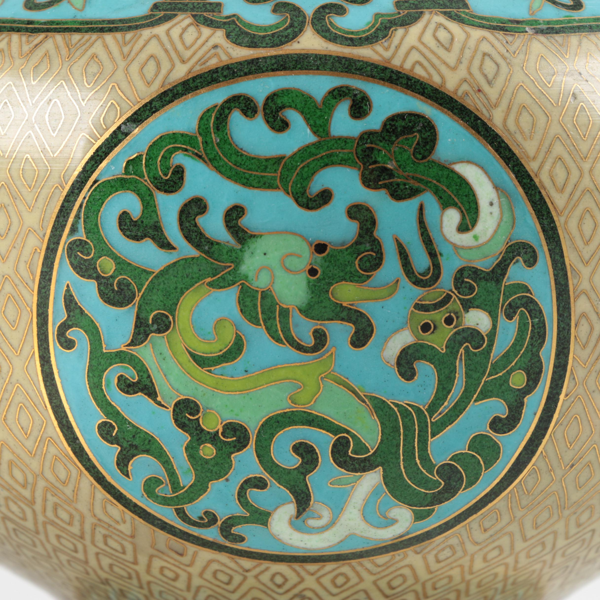 Chinese Cloisonne Urns