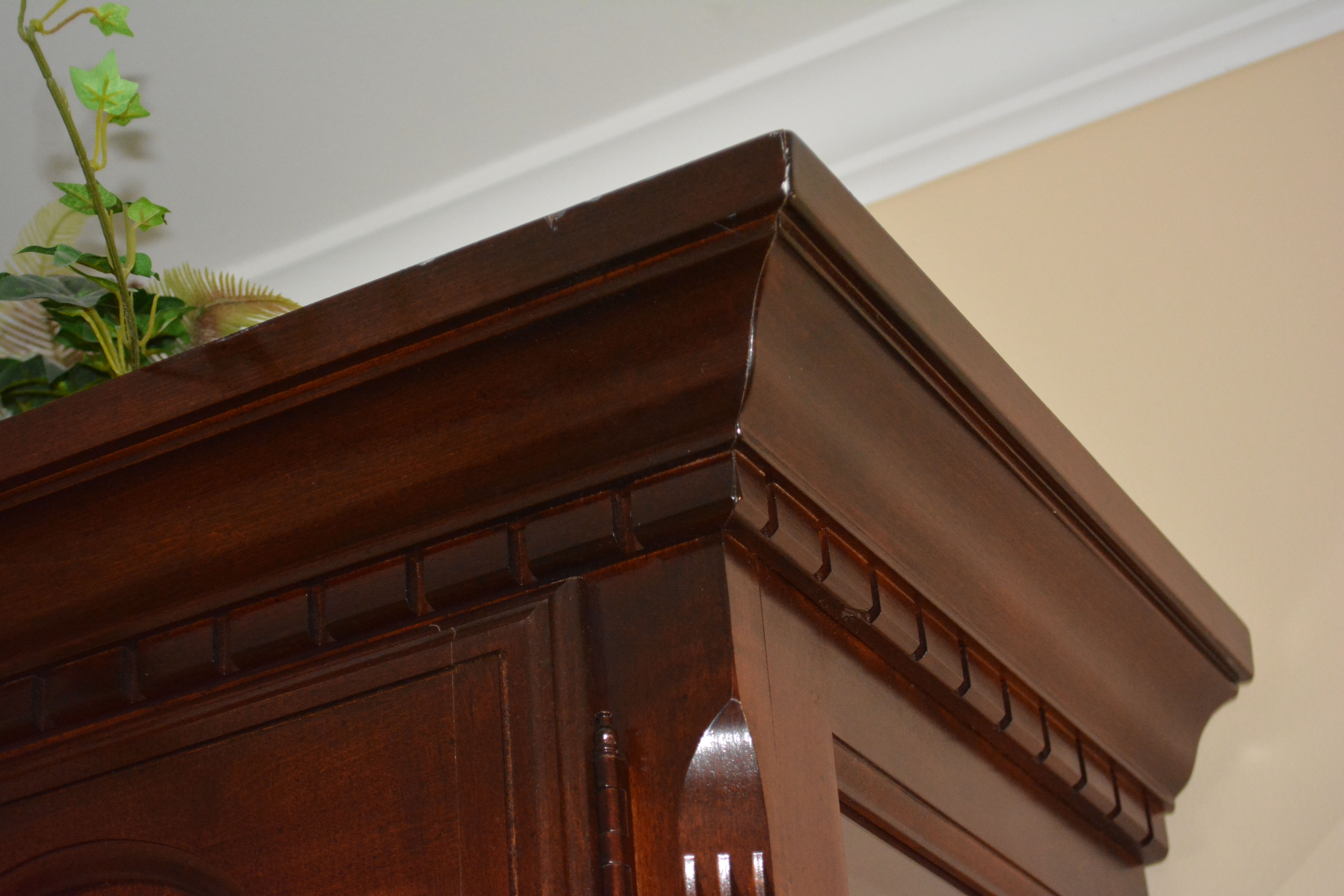 Traditional Cherry China Cabinet By Broyhill