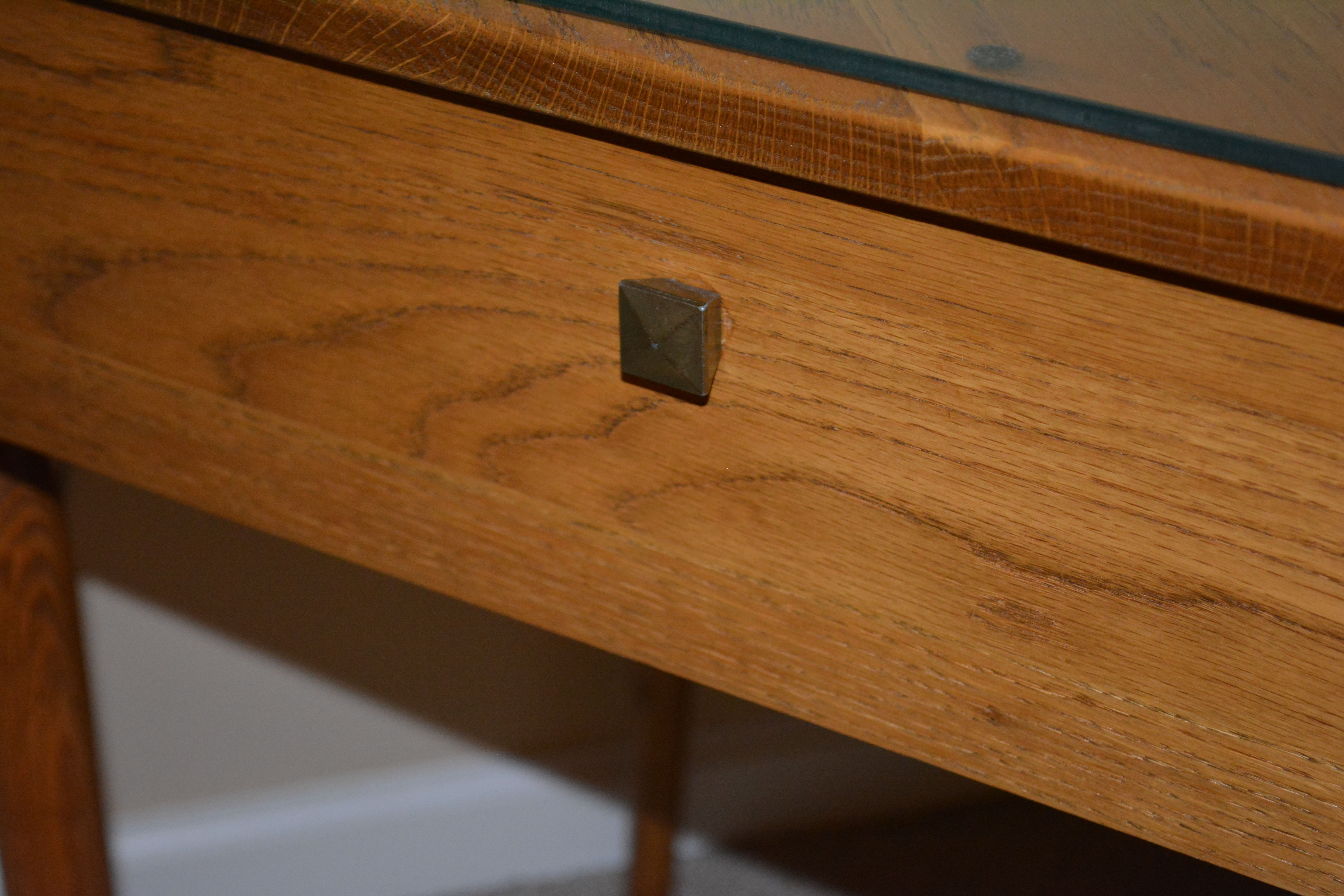 Vintage Oak Corner Desk and Pine Chair