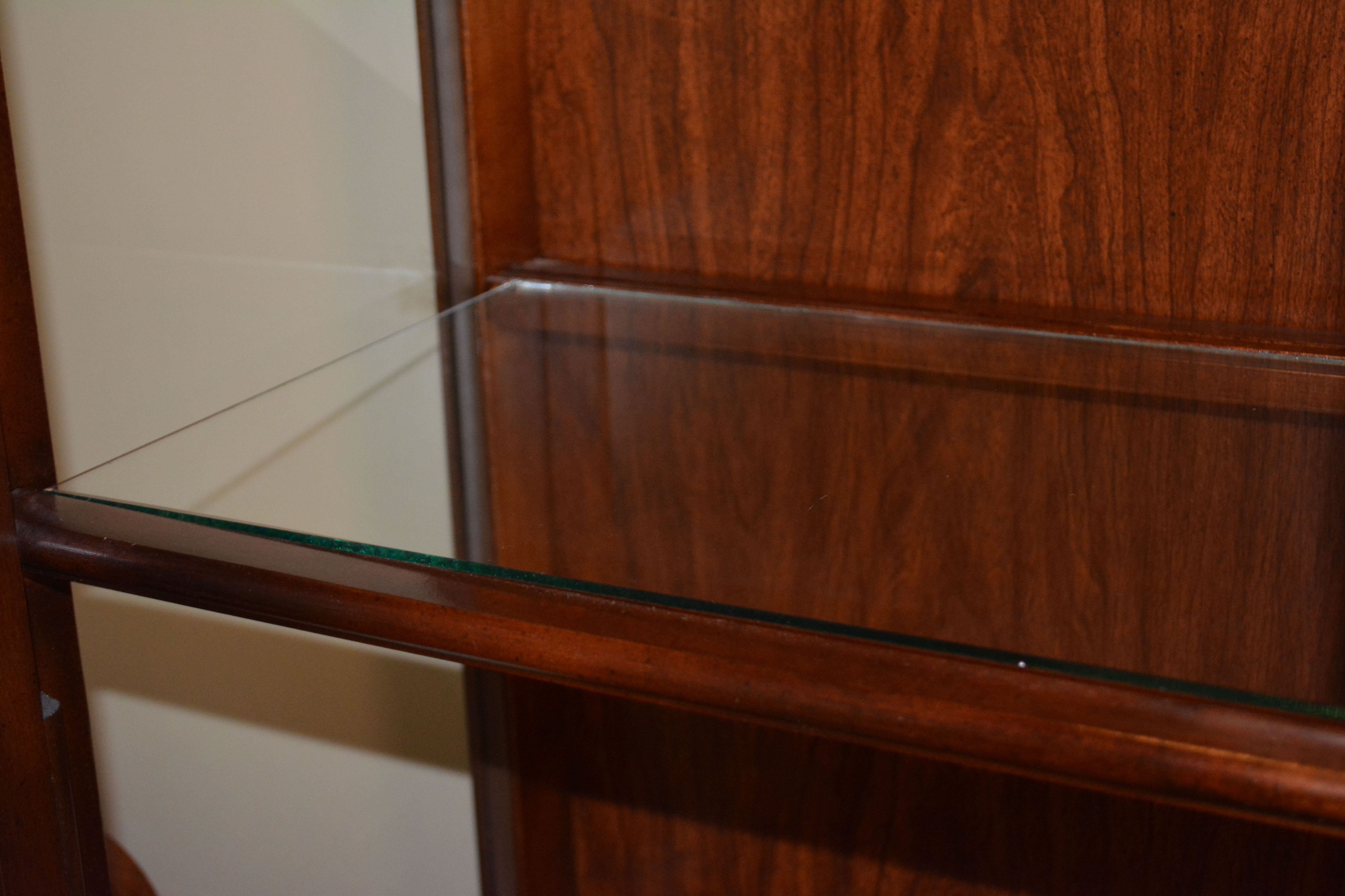 Traditional Cherry China Cabinet By Broyhill