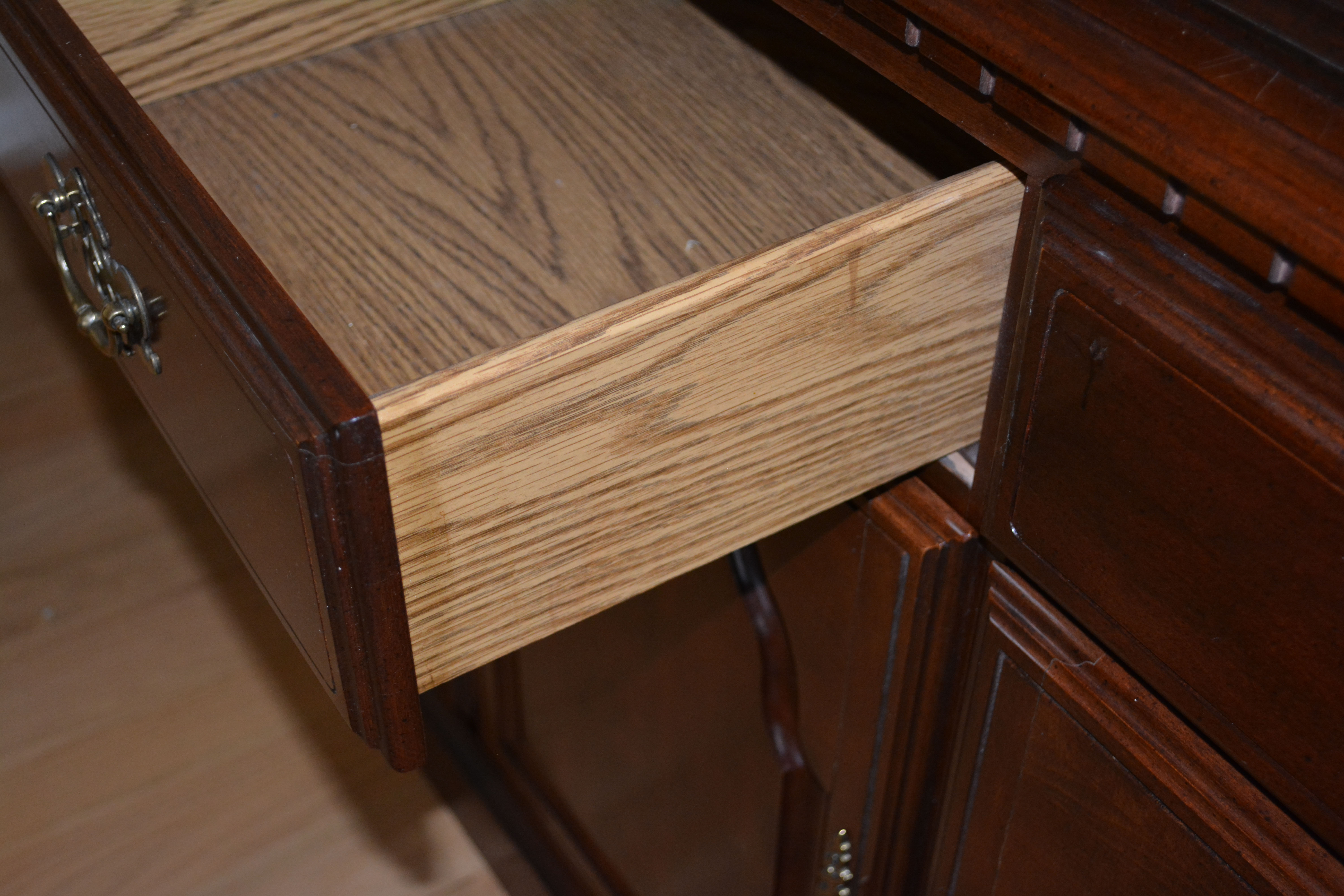 Traditional Cherry China Cabinet By Broyhill