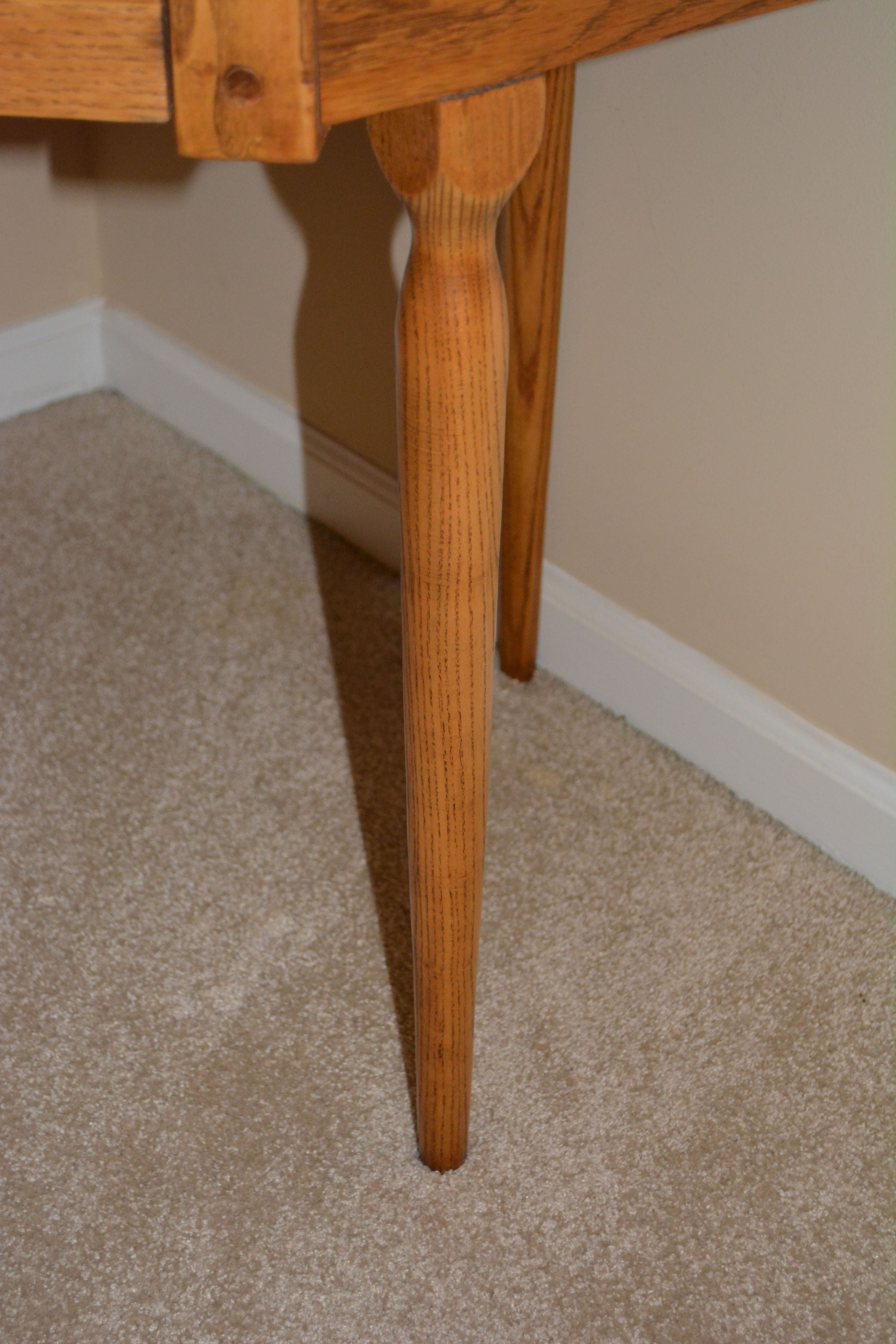 Vintage Oak Corner Desk and Pine Chair