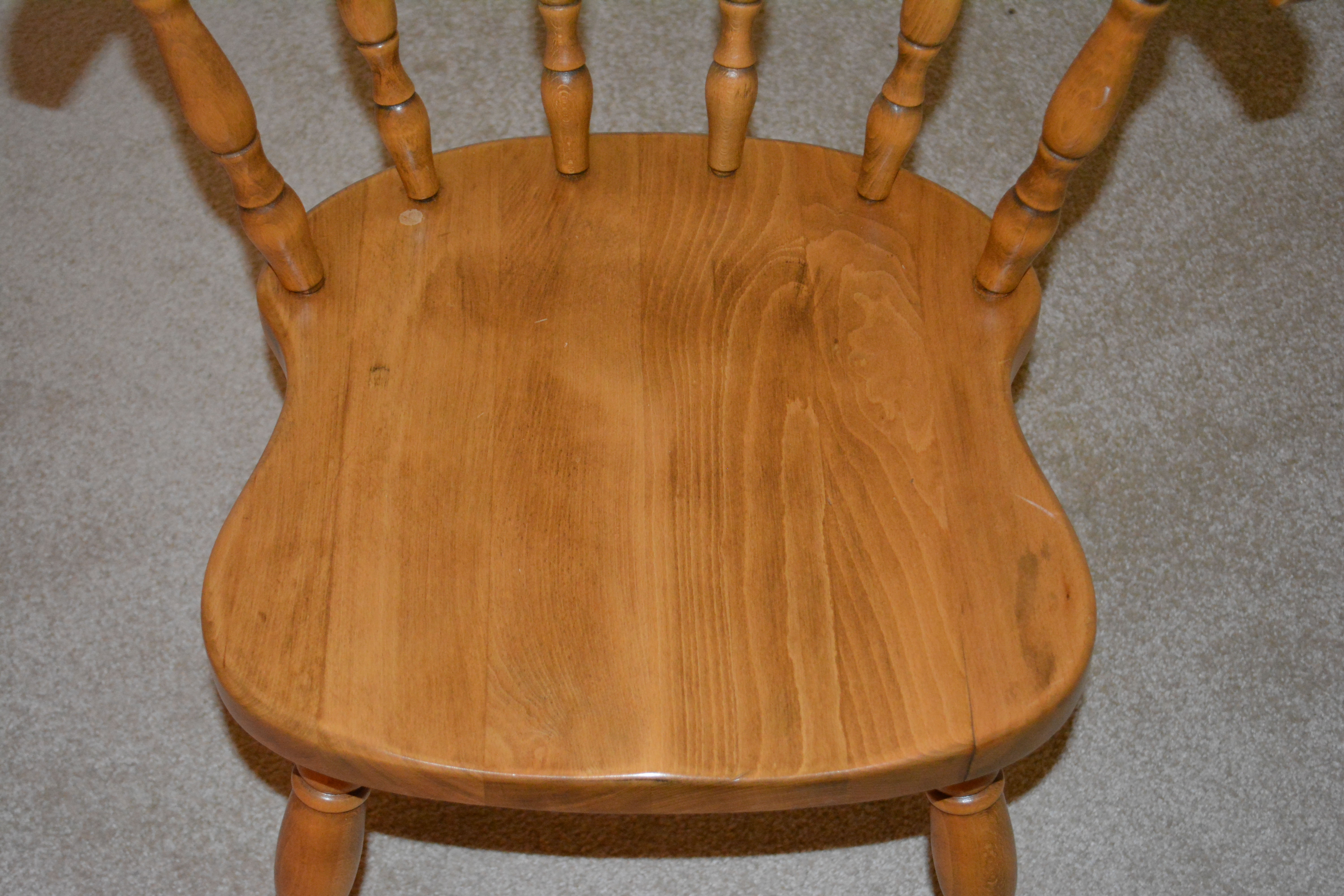 Vintage Oak Corner Desk and Pine Chair