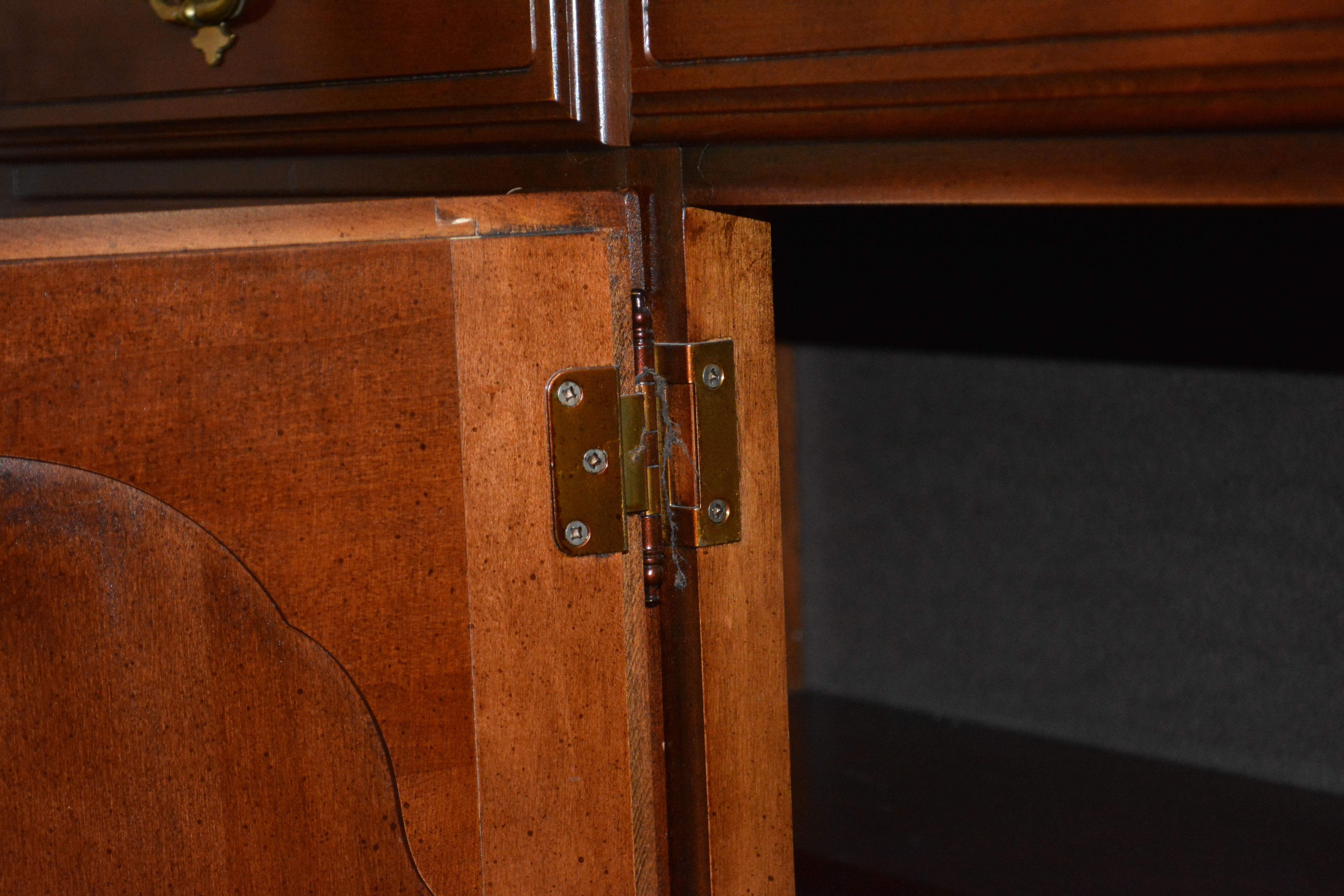 Traditional Cherry China Cabinet By Broyhill