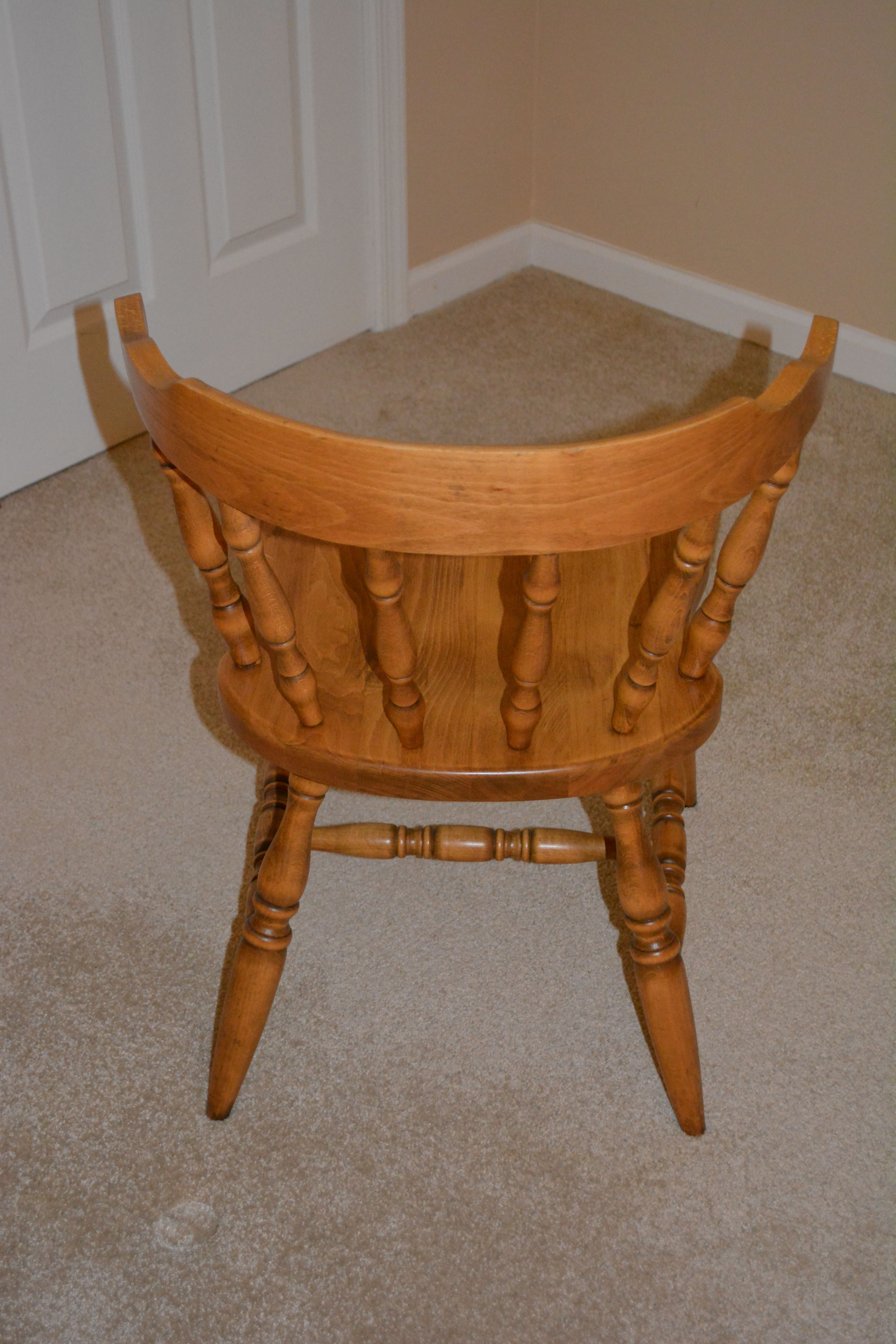 Vintage Oak Corner Desk and Pine Chair
