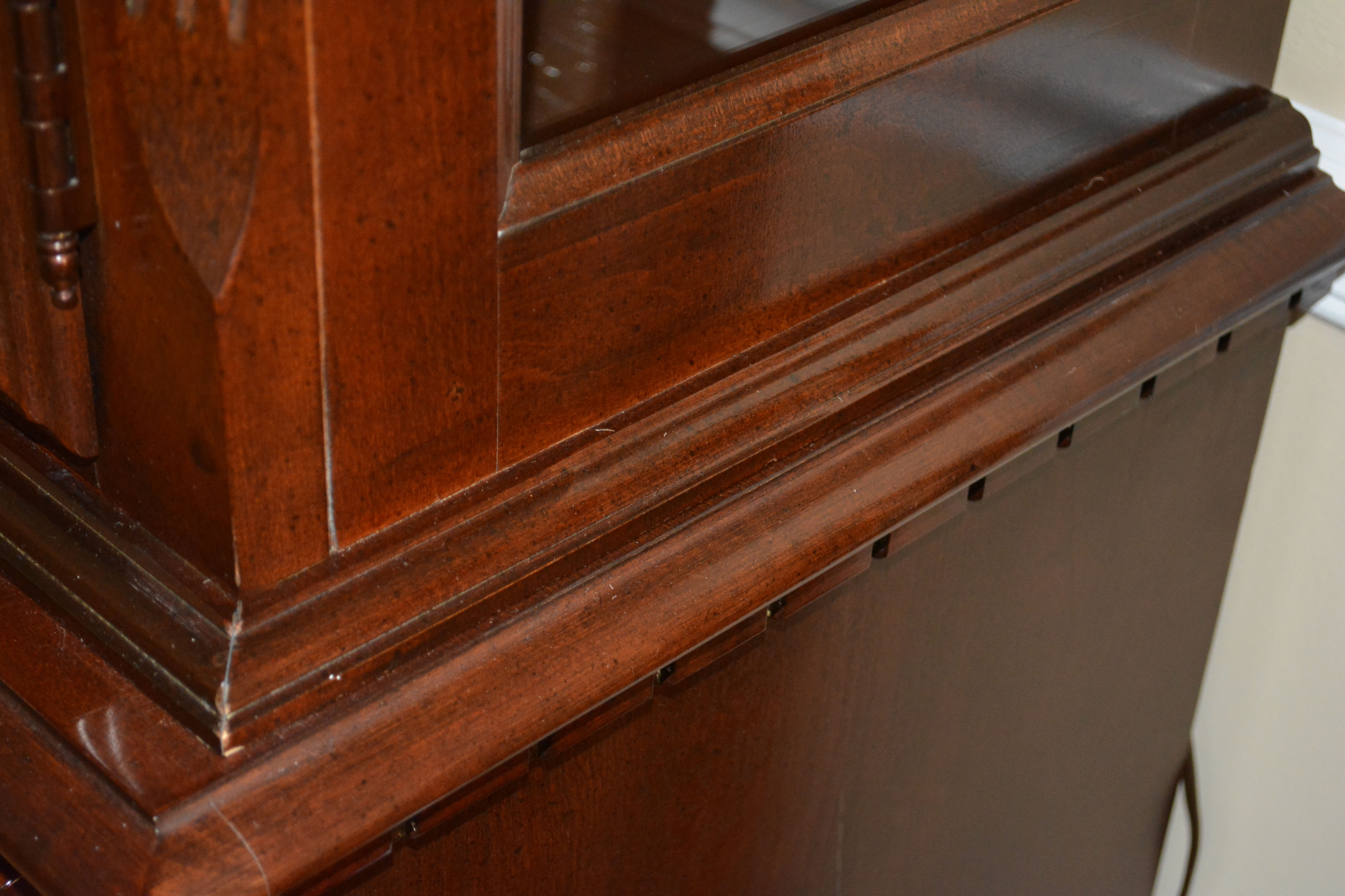 Traditional Cherry China Cabinet By Broyhill