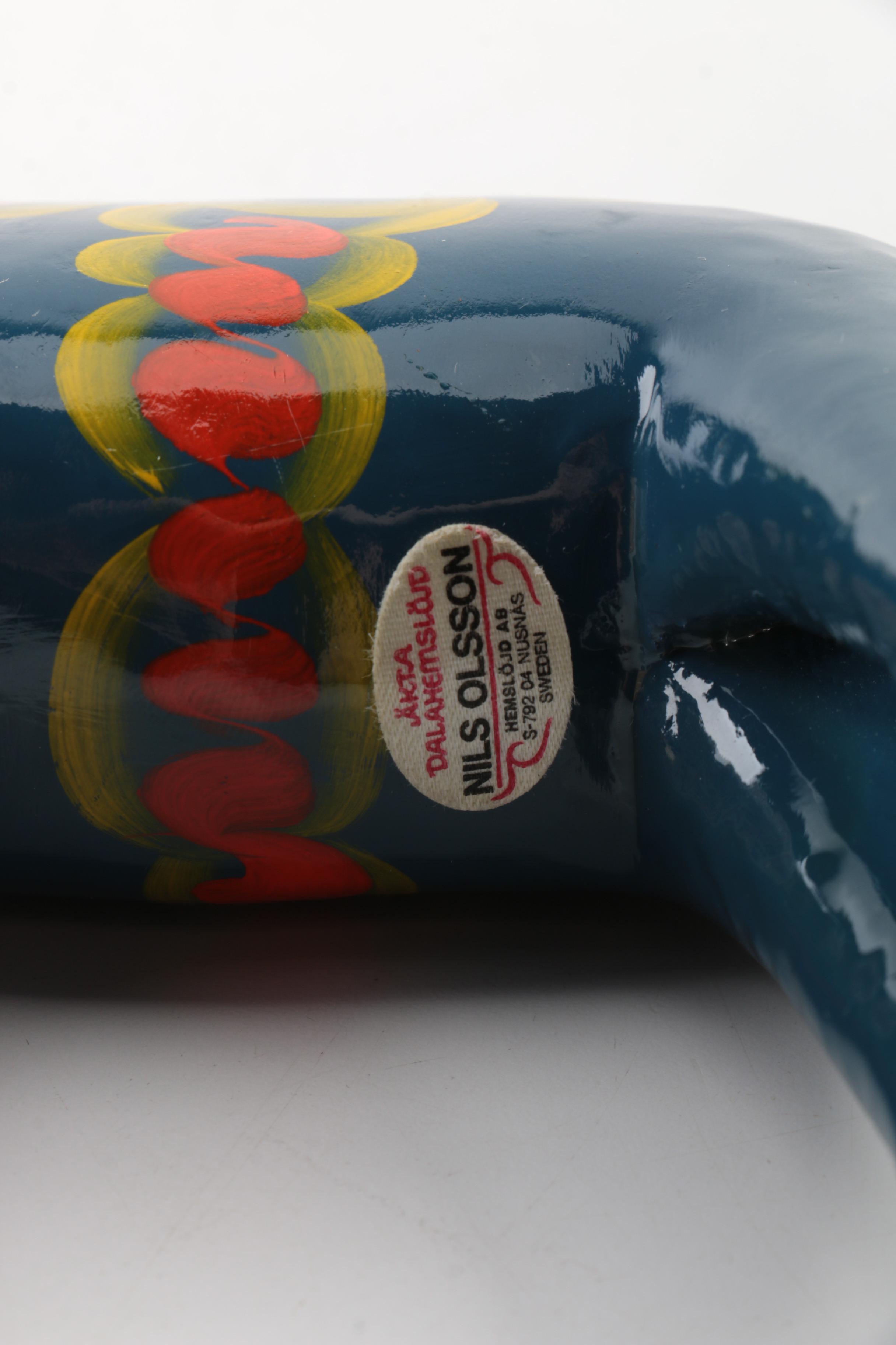 Nils Olsson Swedish Painted Wooden Horses