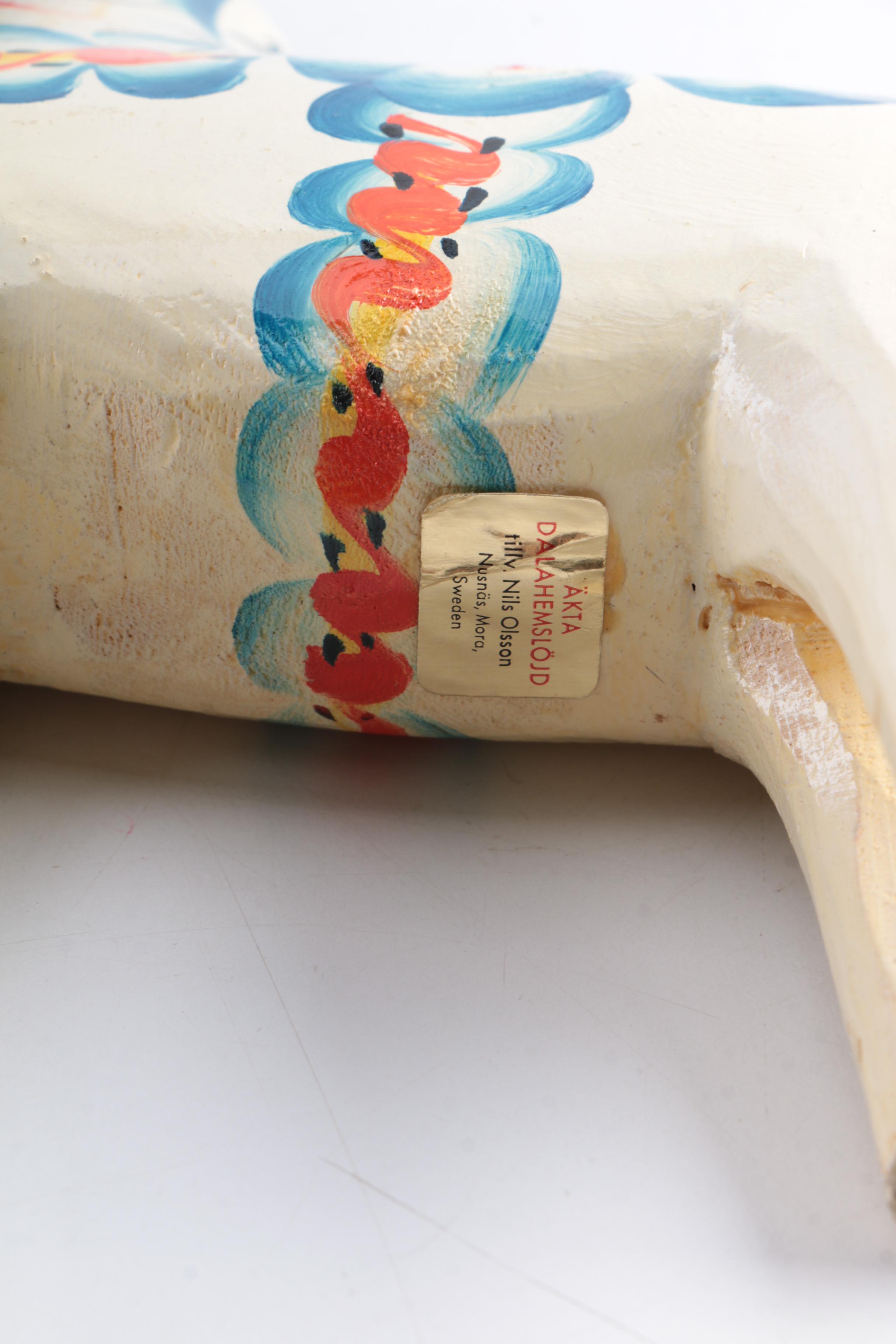 Nils Olsson Swedish Painted Wooden Horses