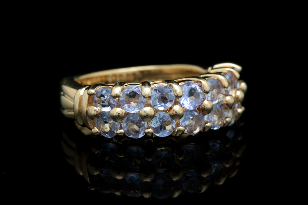 Gold Wash on Sterling Silver and Tanzanite Ring