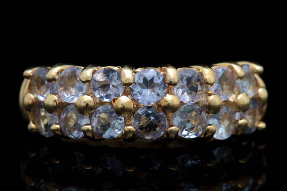 Gold Wash on Sterling Silver and Tanzanite Ring