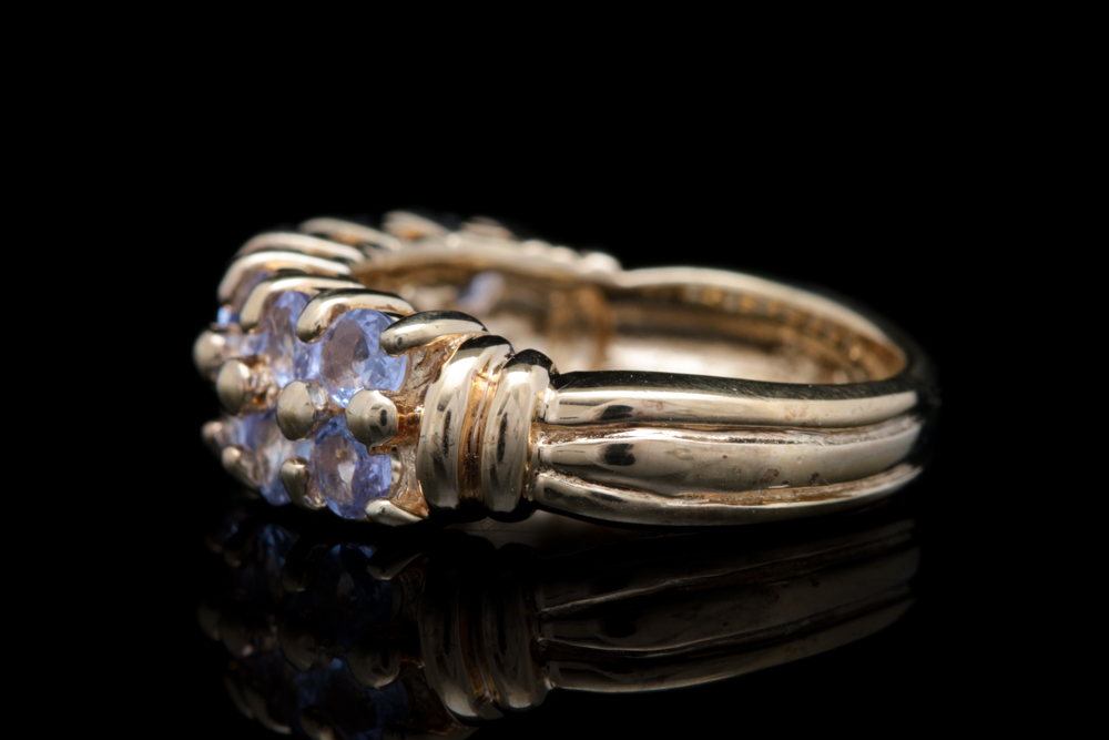 Gold Wash on Sterling Silver and Tanzanite Ring